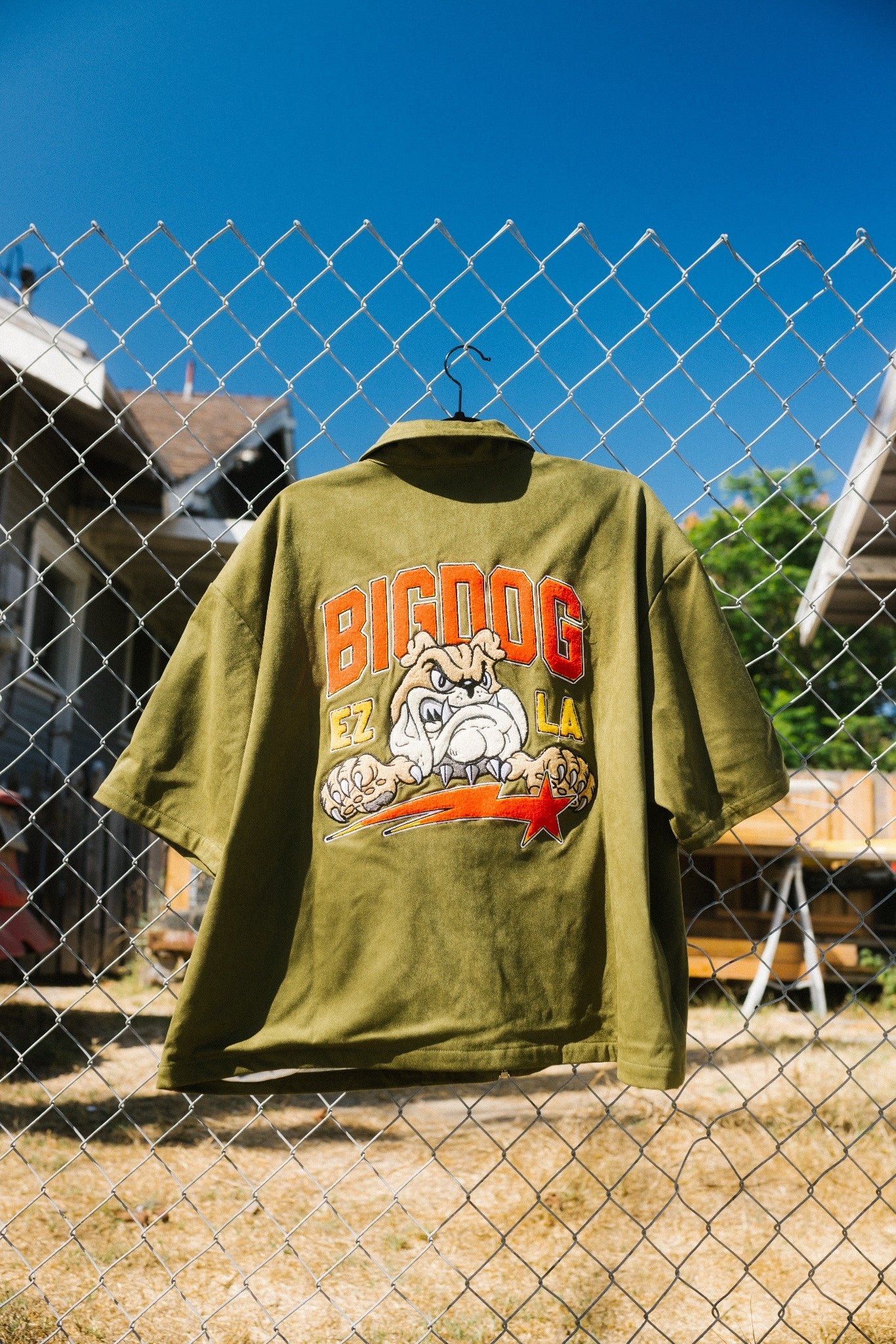 OLIVE SUEDE BIG DOG WORK SHIRT