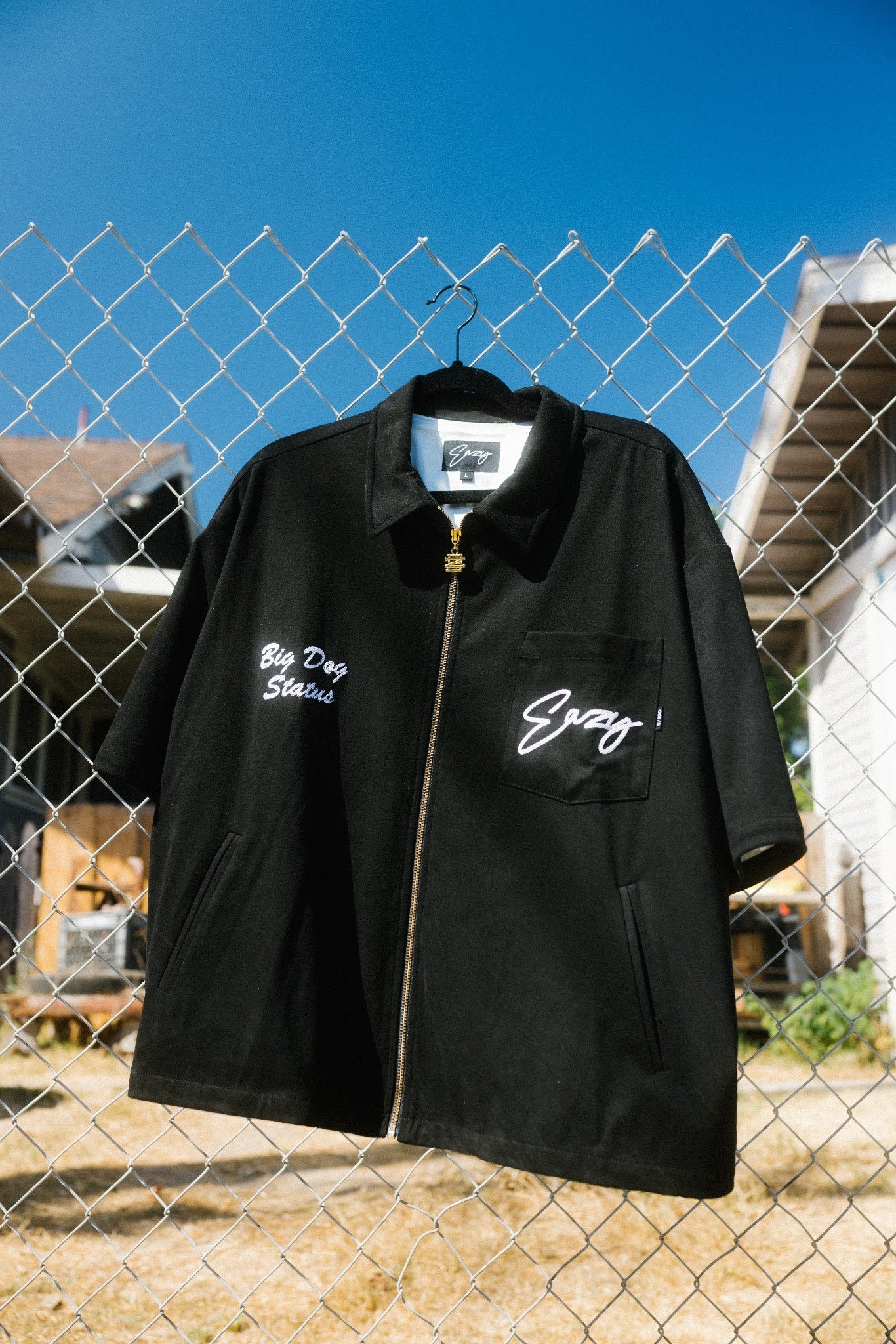 BLACK SUEDE BIG DOG WORK SHIRT