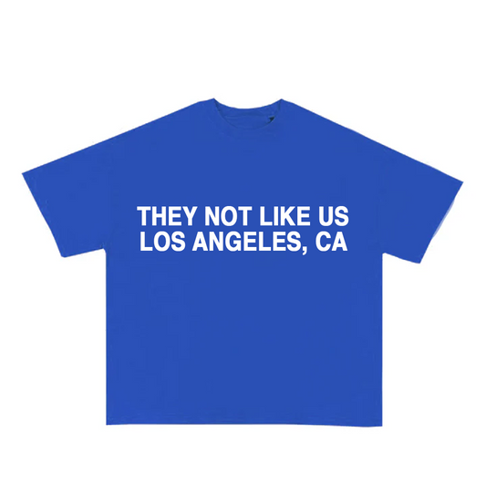 (BLUE) THEY NOT LIKE US TEE