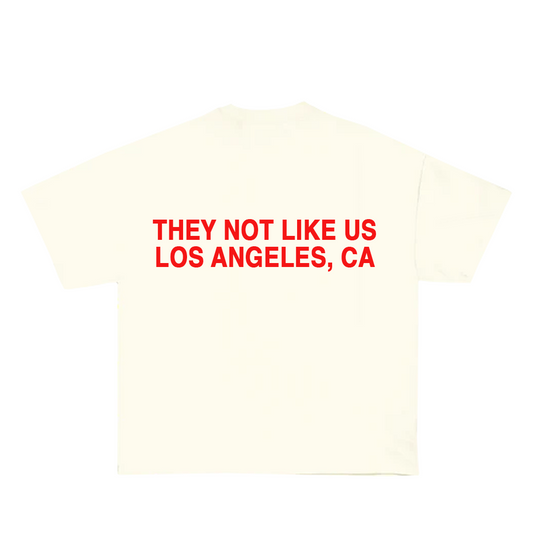 (CREAM/RED) THEY NOT LIKE US TEE