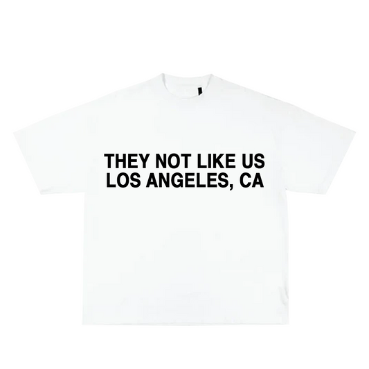 (WHITE) THEY NOT LIKE US TEE