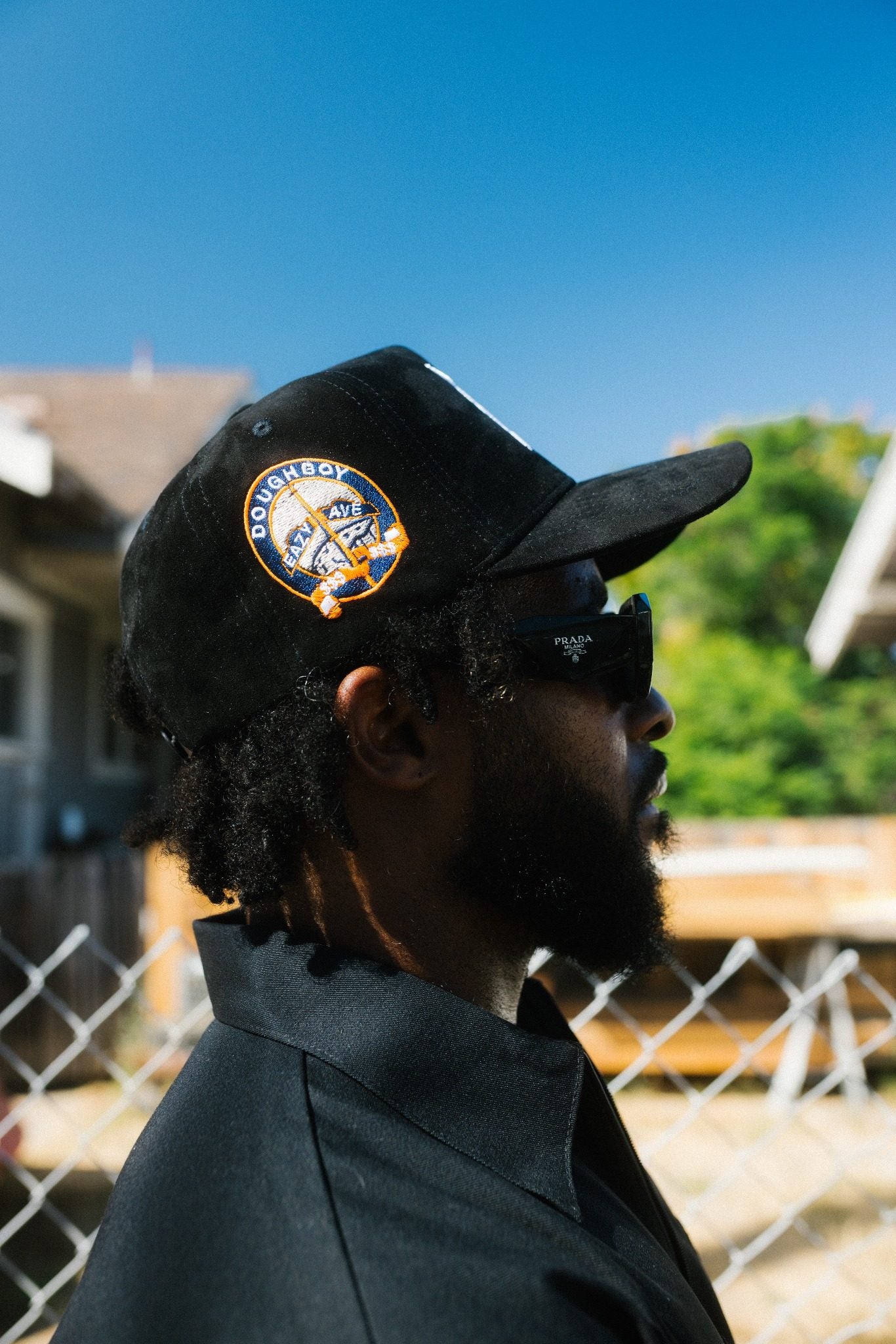 BLACK DOUGH BOY SNAP (SUEDE)