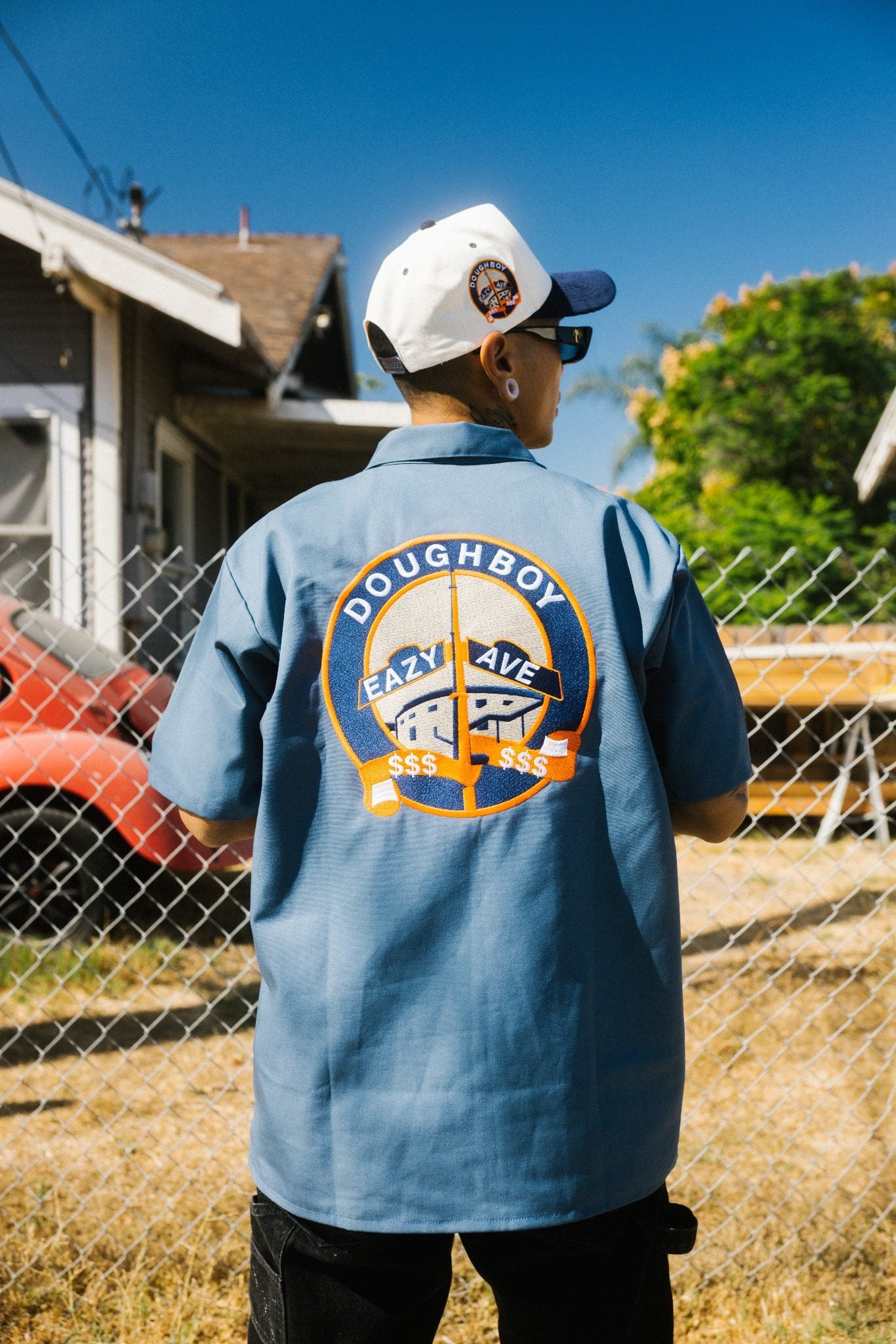(LIGHT BLUE) DOUGHBOY BEN DAVIS 1/2 ZIP