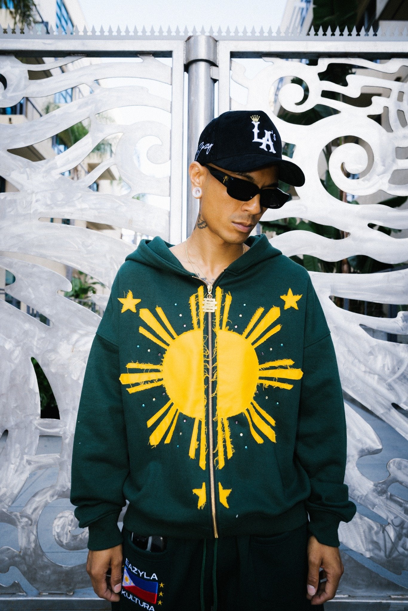 GREEN FILIPINO SUN HOODIE