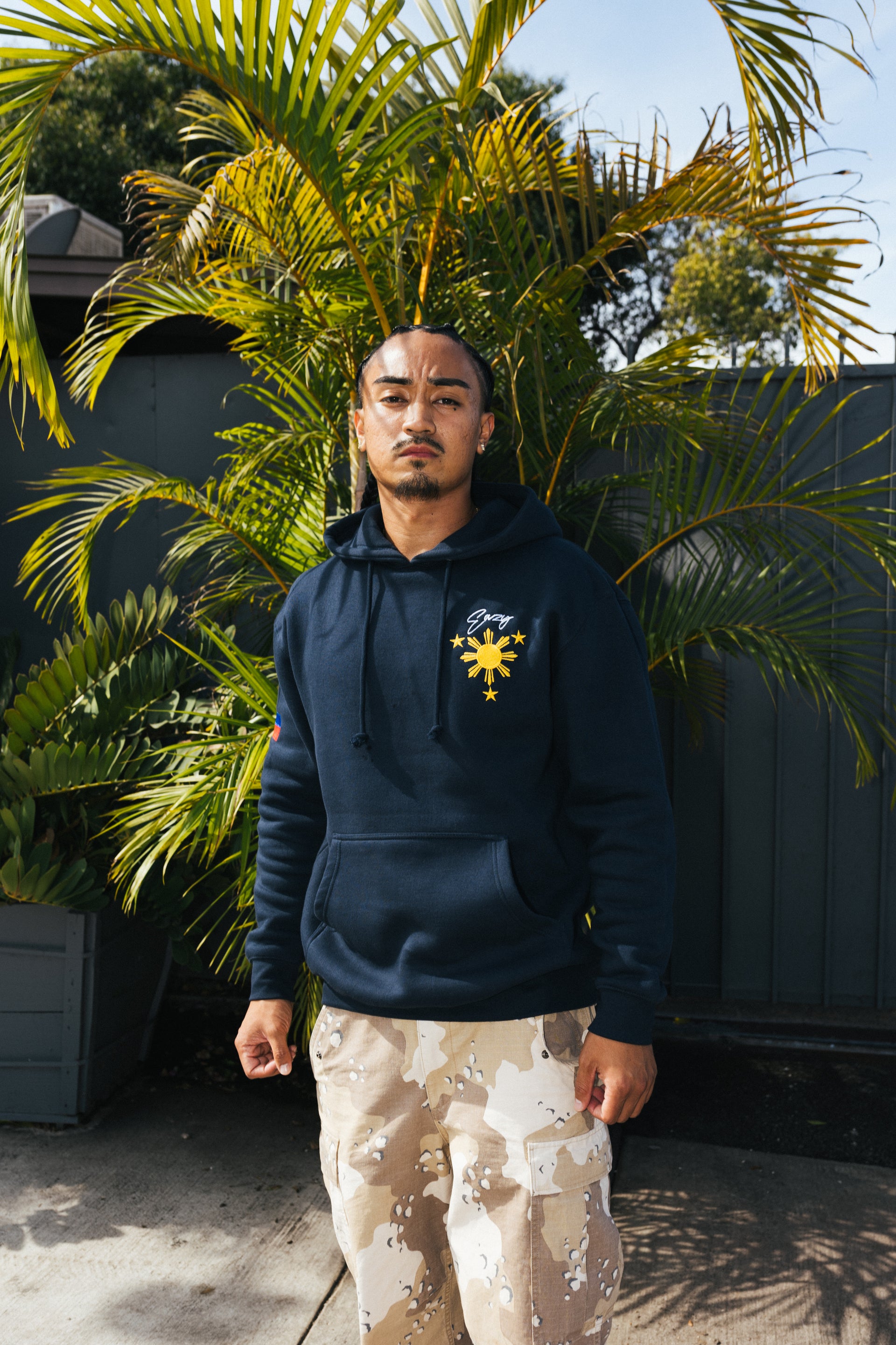 (NAVY) FILIPINO SUN & STARS HOODIE