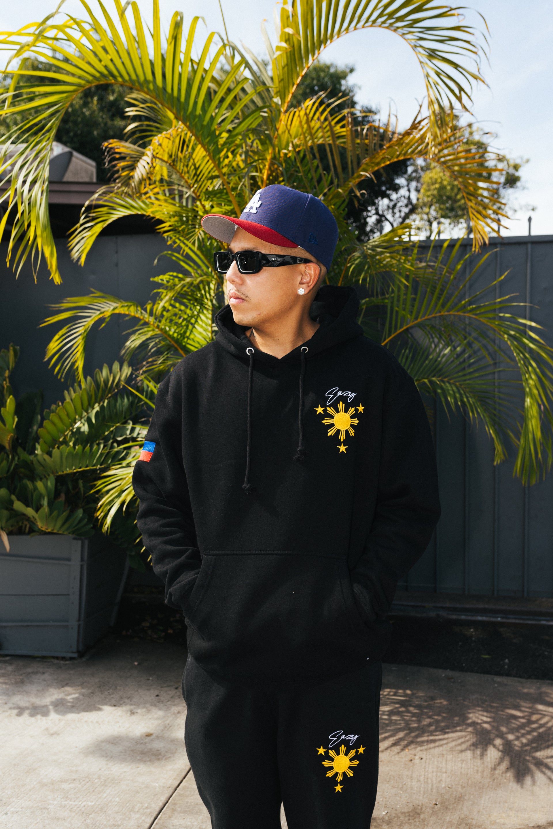 (BLACK) FILIPINO SUN & STARS HOODIE