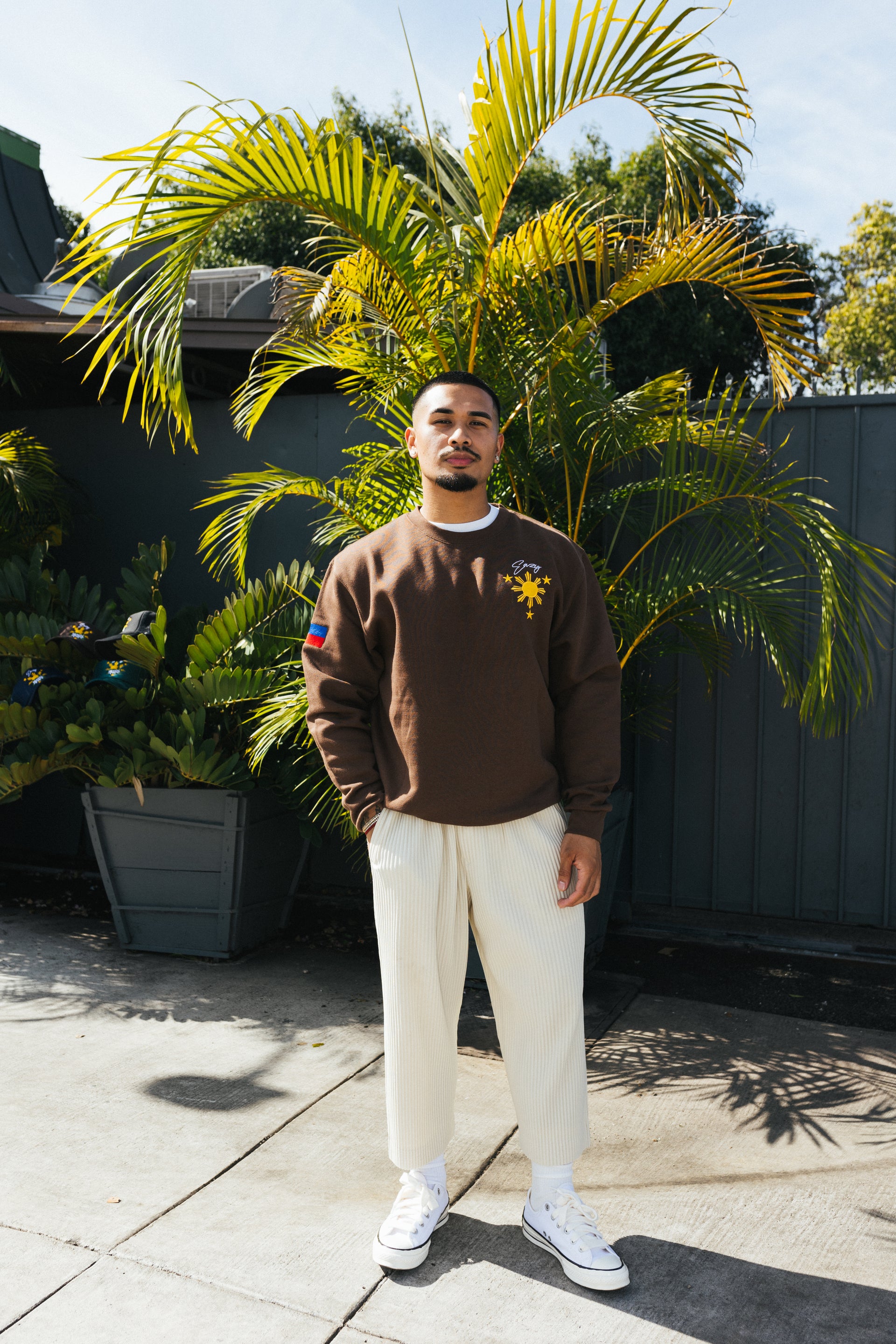 (BROWN) FILIPINO SUN & STARS CREWNECK