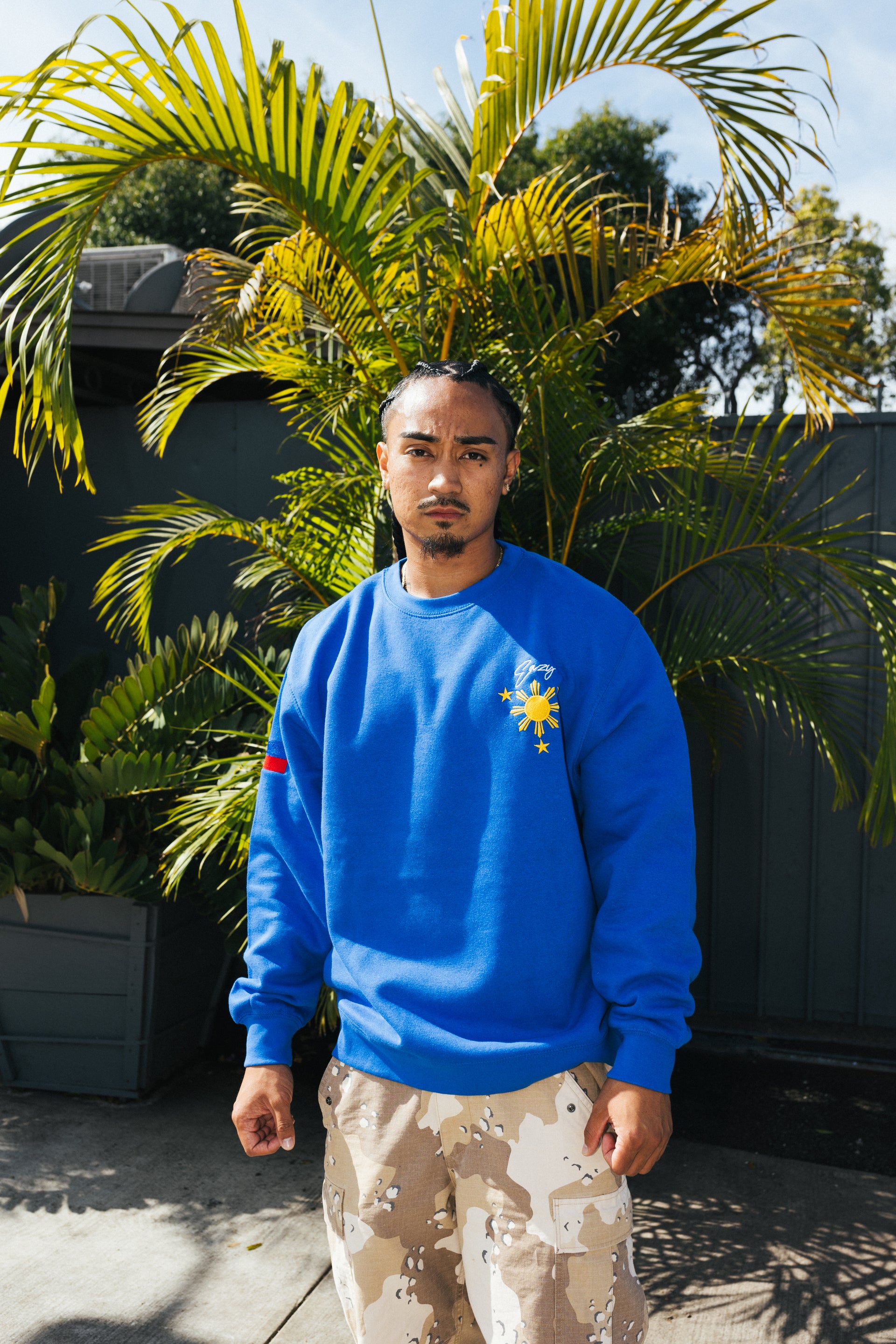 (BLUE) FILIPINO SUN & STARS CREWNECK