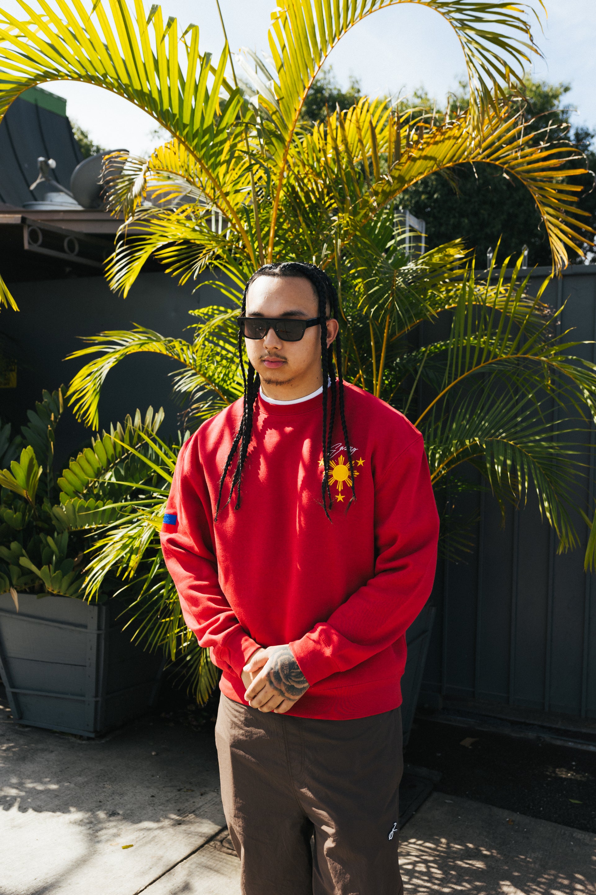 (RED) FILIPINO SUN & STARS CREWNECK