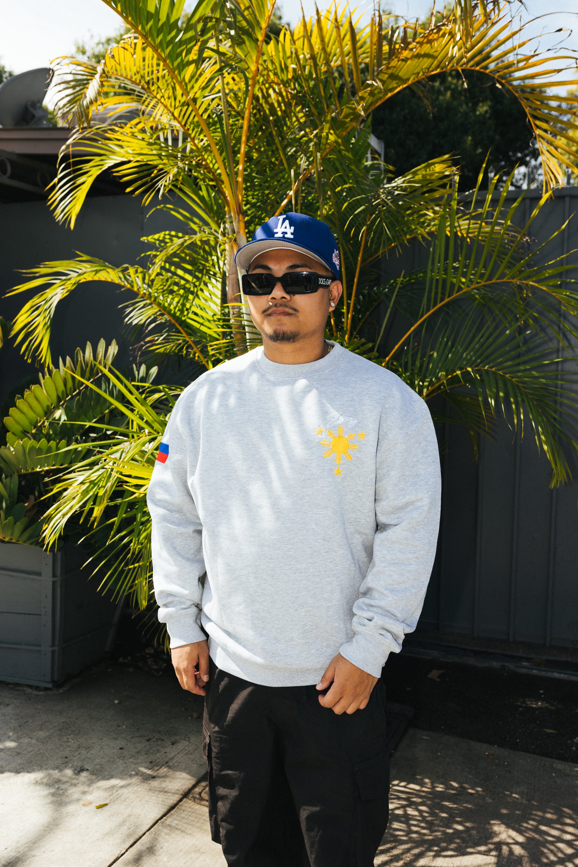 (GREY) FILIPINO SUN & STARS CREWNECK