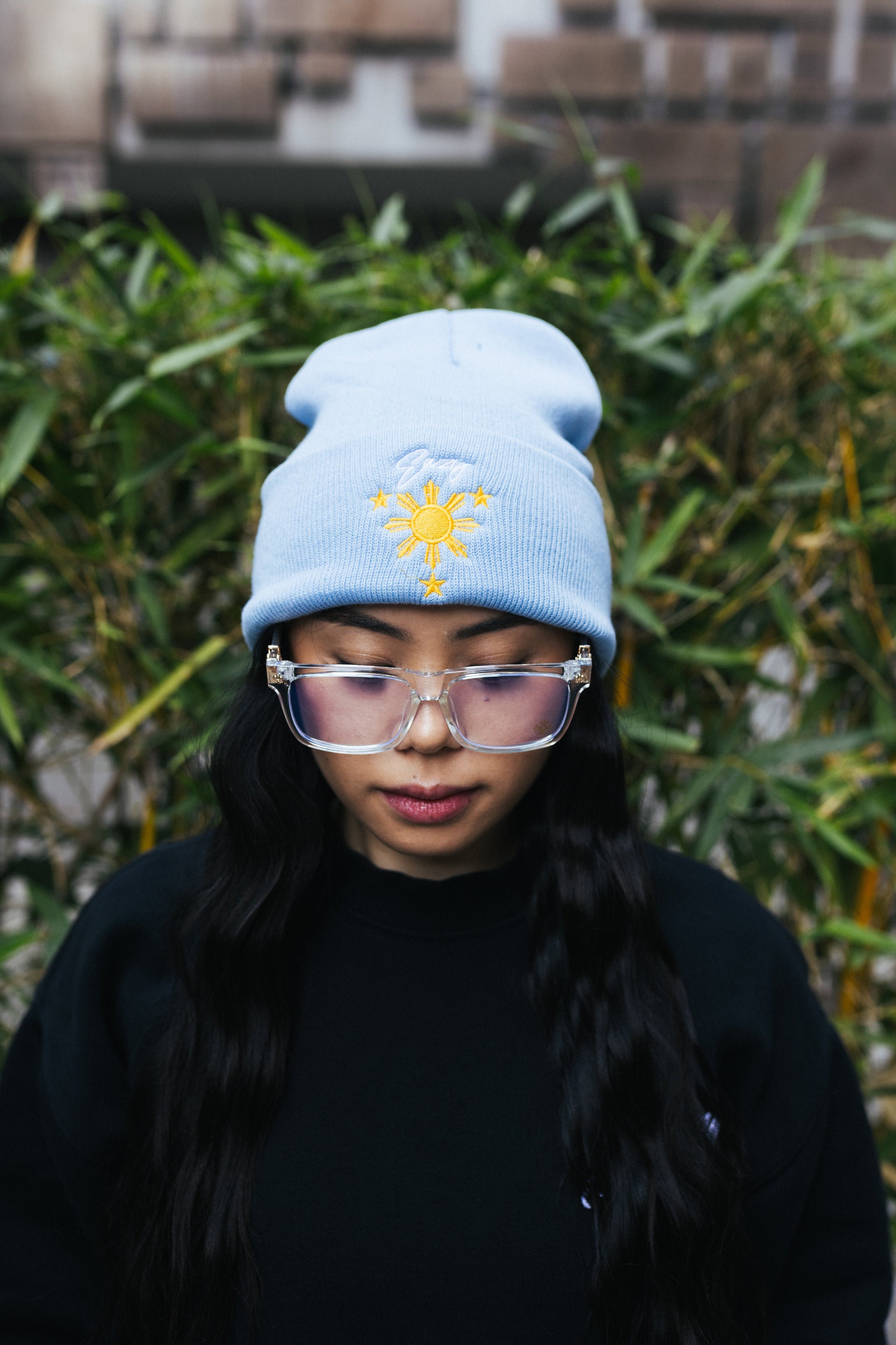 (BABY BLUE) FILIPINO SUN STAR BEANIE