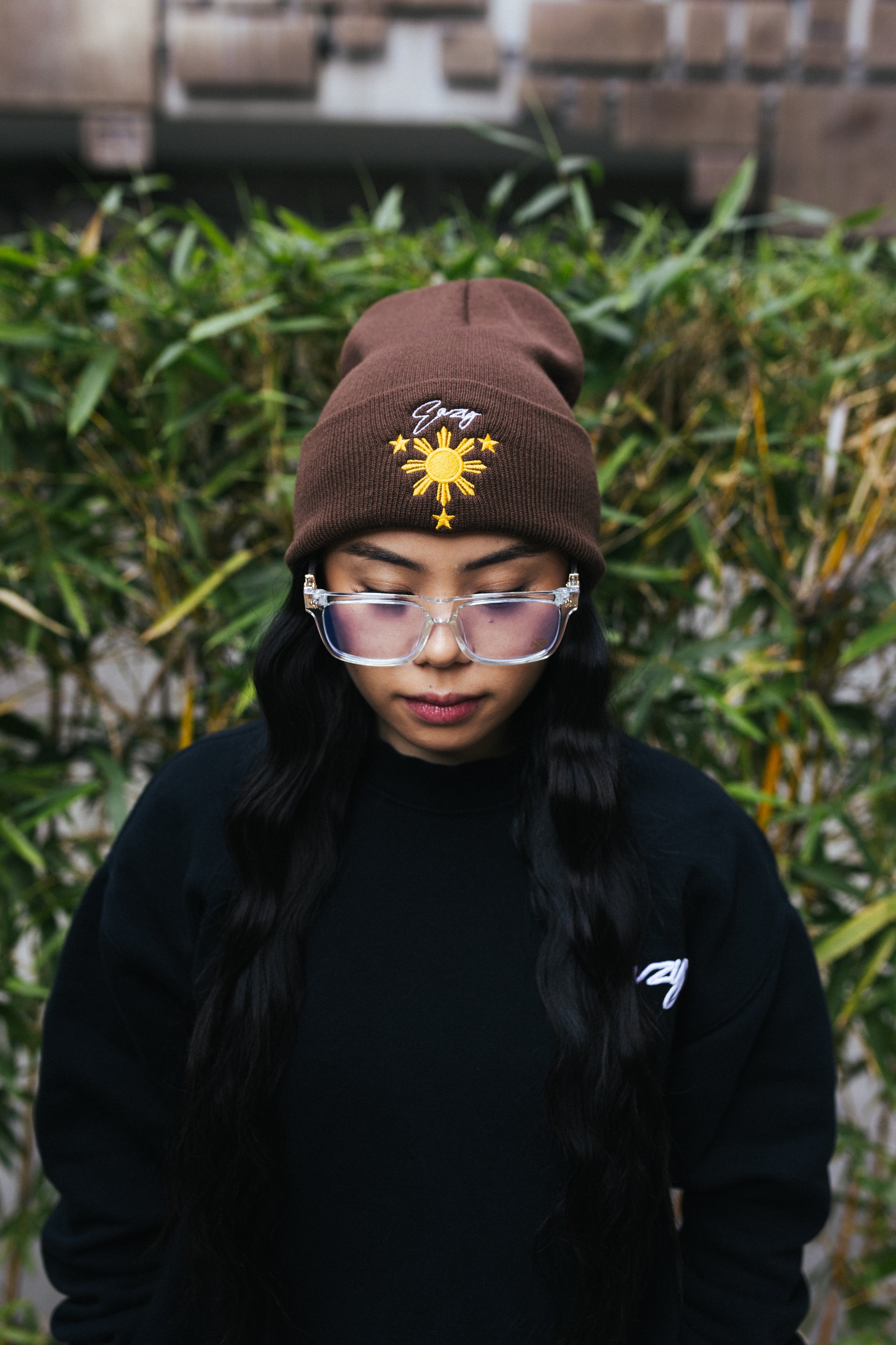 (BROWN) FILIPINO SUN STAR BEANIE