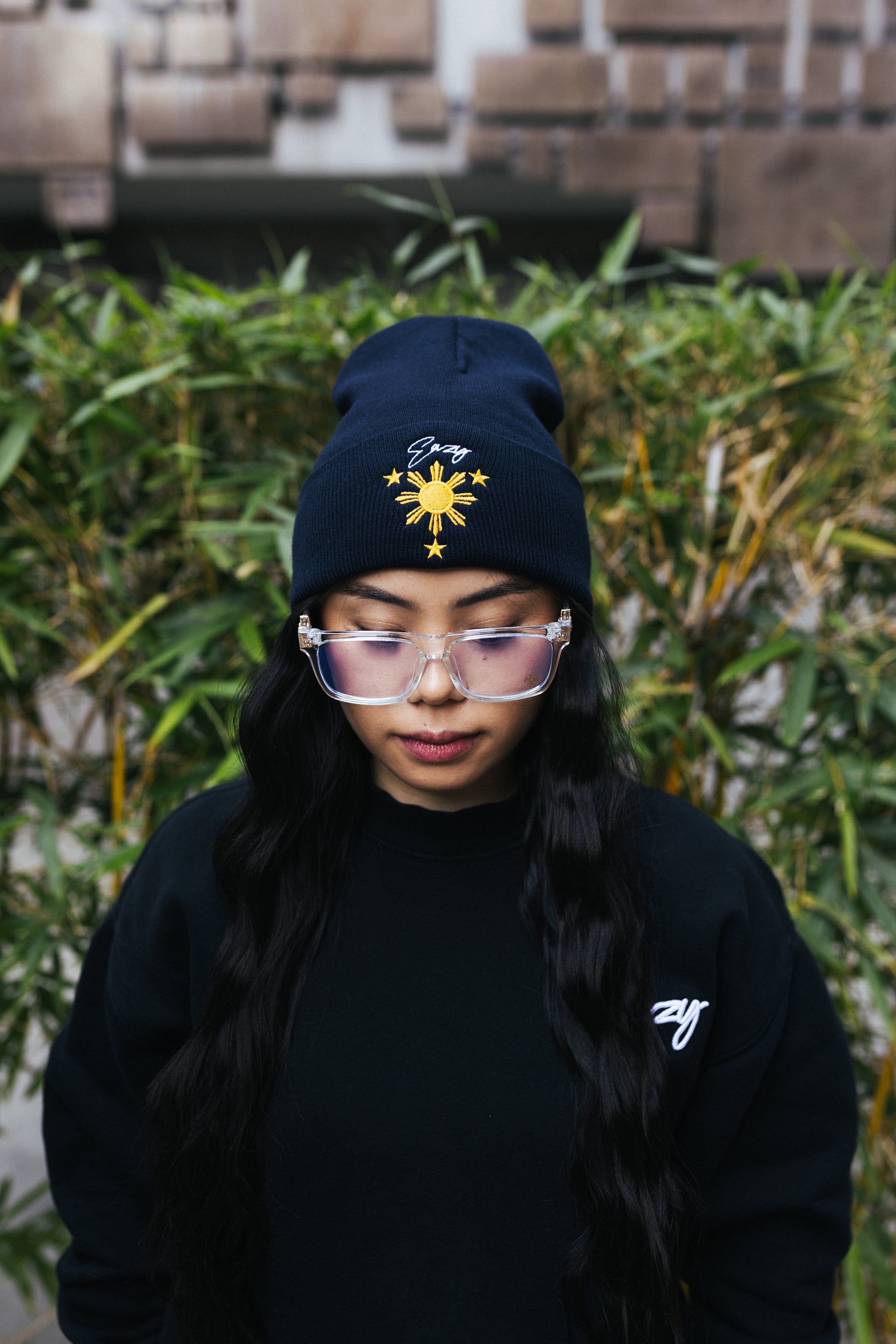 (NAVY) FILIPINO SUN STAR BEANIE