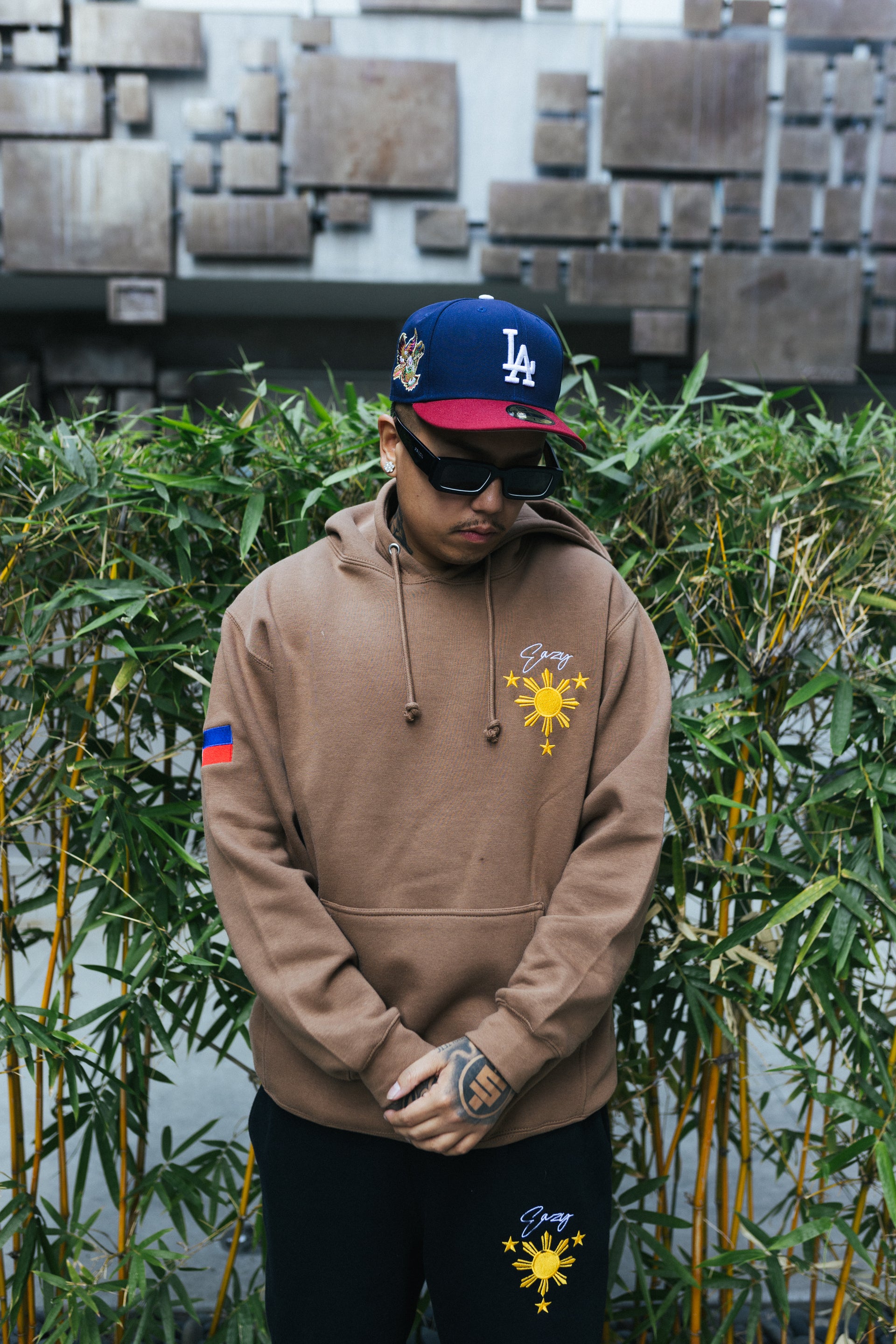 (LIGHT BROWN) FILIPINO SUN & STARS HOODIE