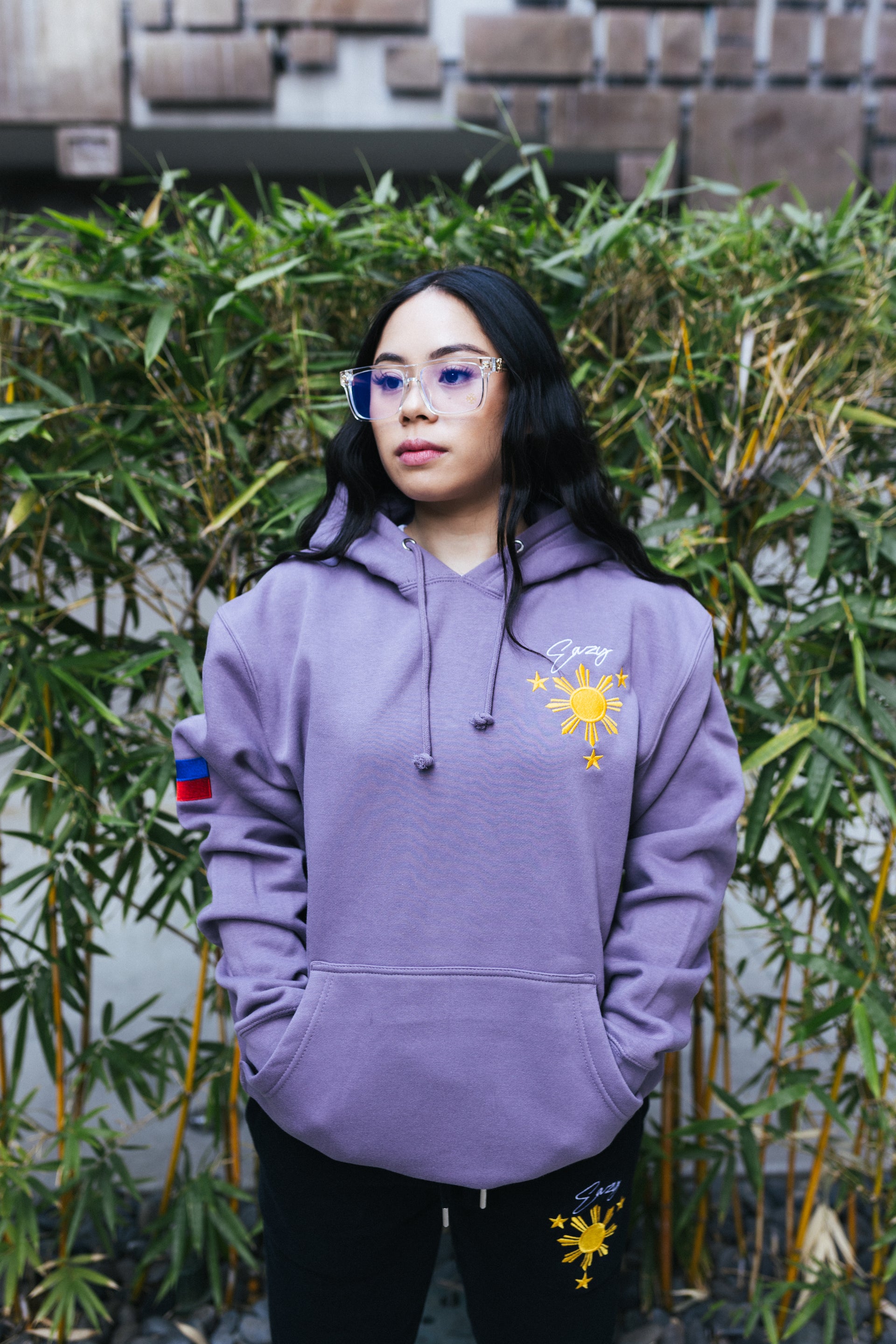 (LAVENDER) FILIPINO SUN & STARS HOODIE