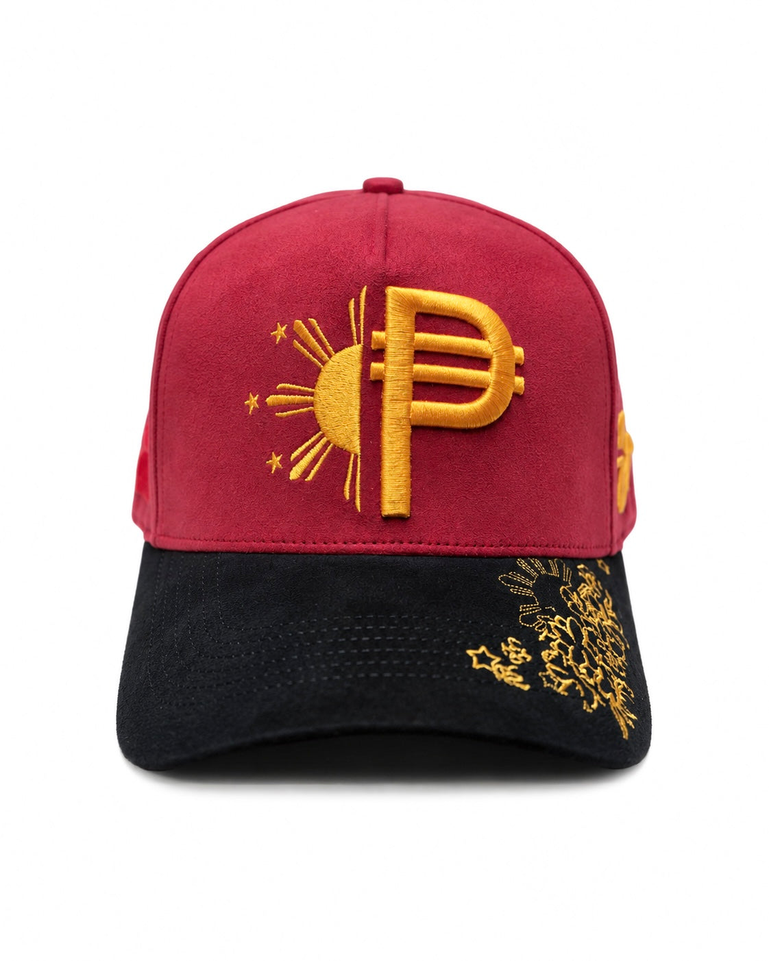 RED SUEDE FILIPINO PESO SNAP