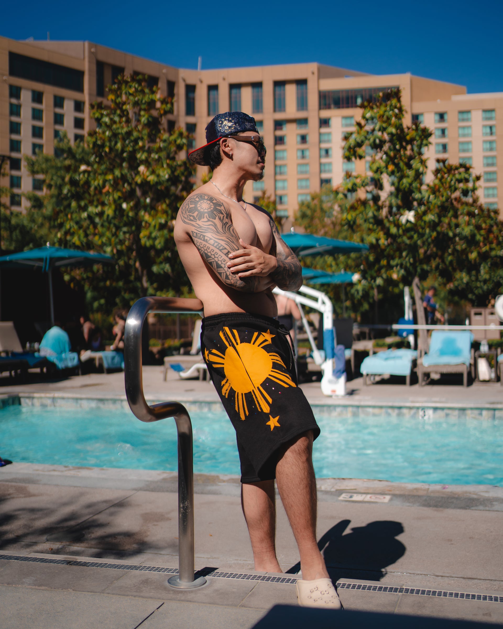 BLACK FILIPINO SUN SHORTS