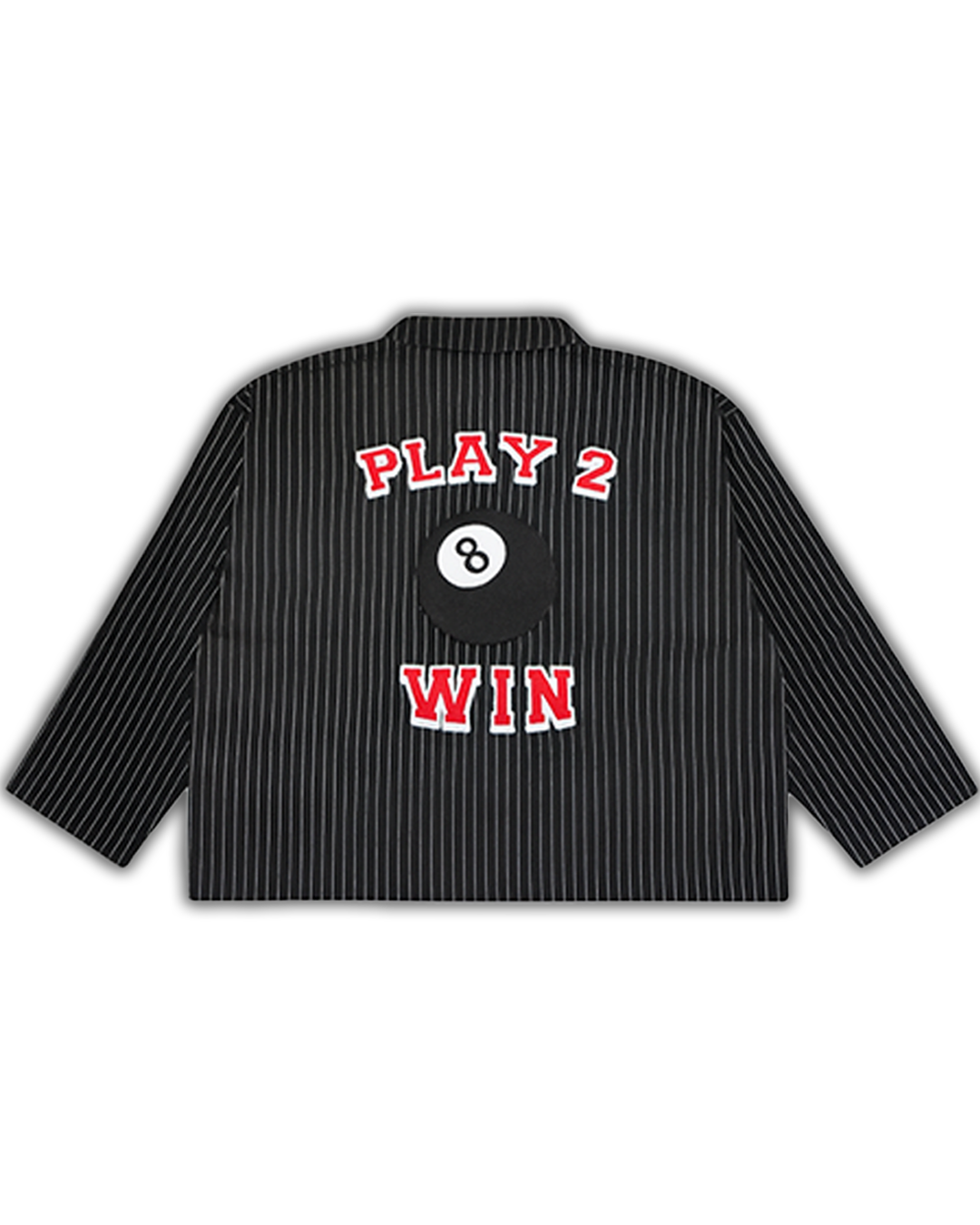 BLACK/WHITE PINSTRIPE PLAY 2 WIN WORK JACKET