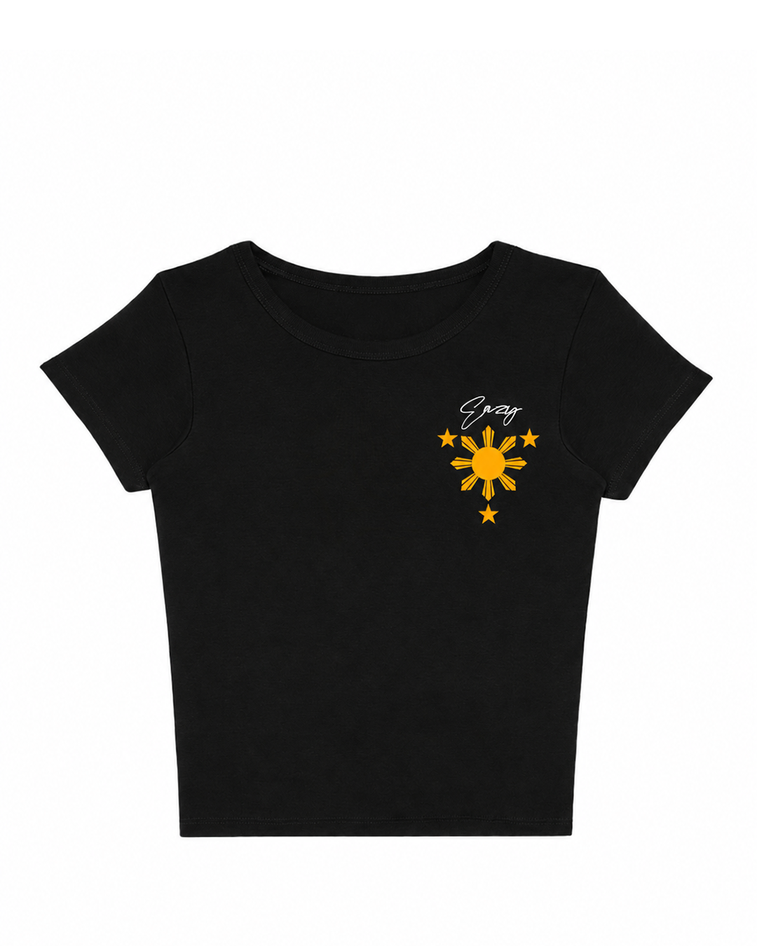 BLACK FILIPINA SUN BABY TEE