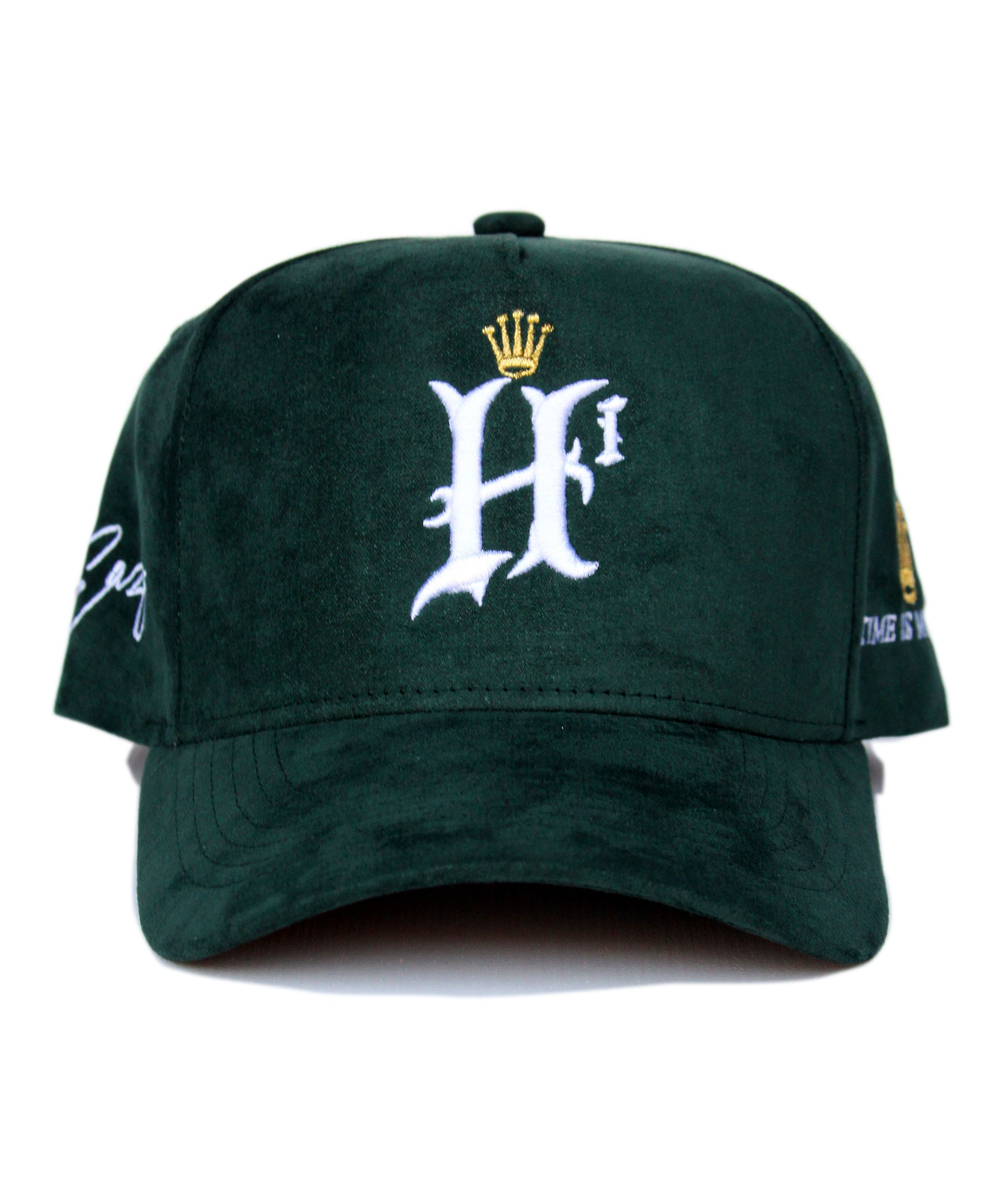 GREEN SUEDE HAWAII $ TIME IS MONEY SNAP