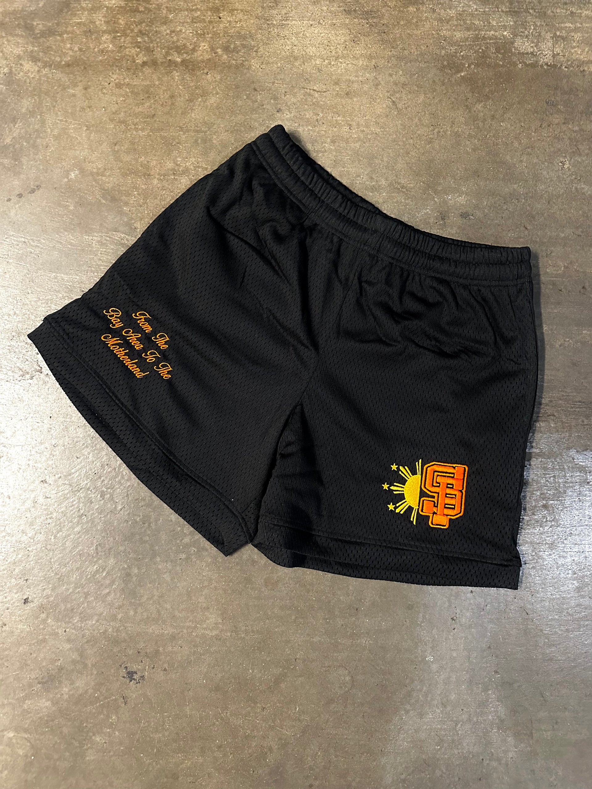 (BLACK) SF FILIPINO MESH SHORTS