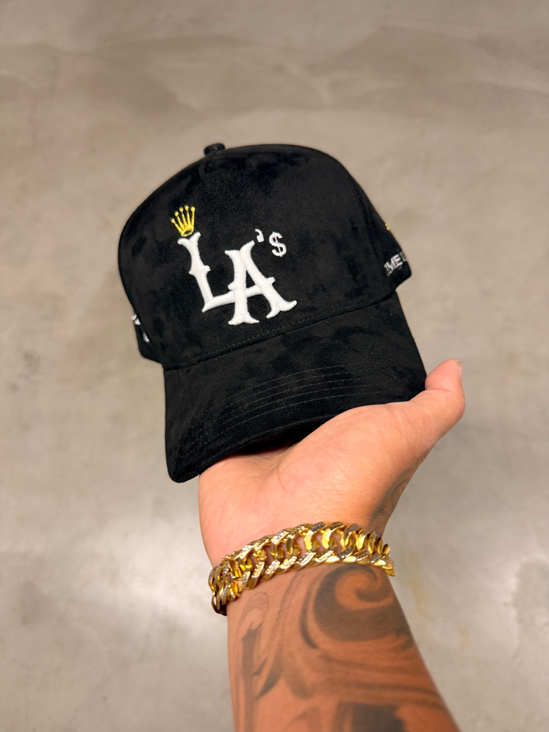 BLACK SUEDE LA $ TIME IS MONEY SNAP V2