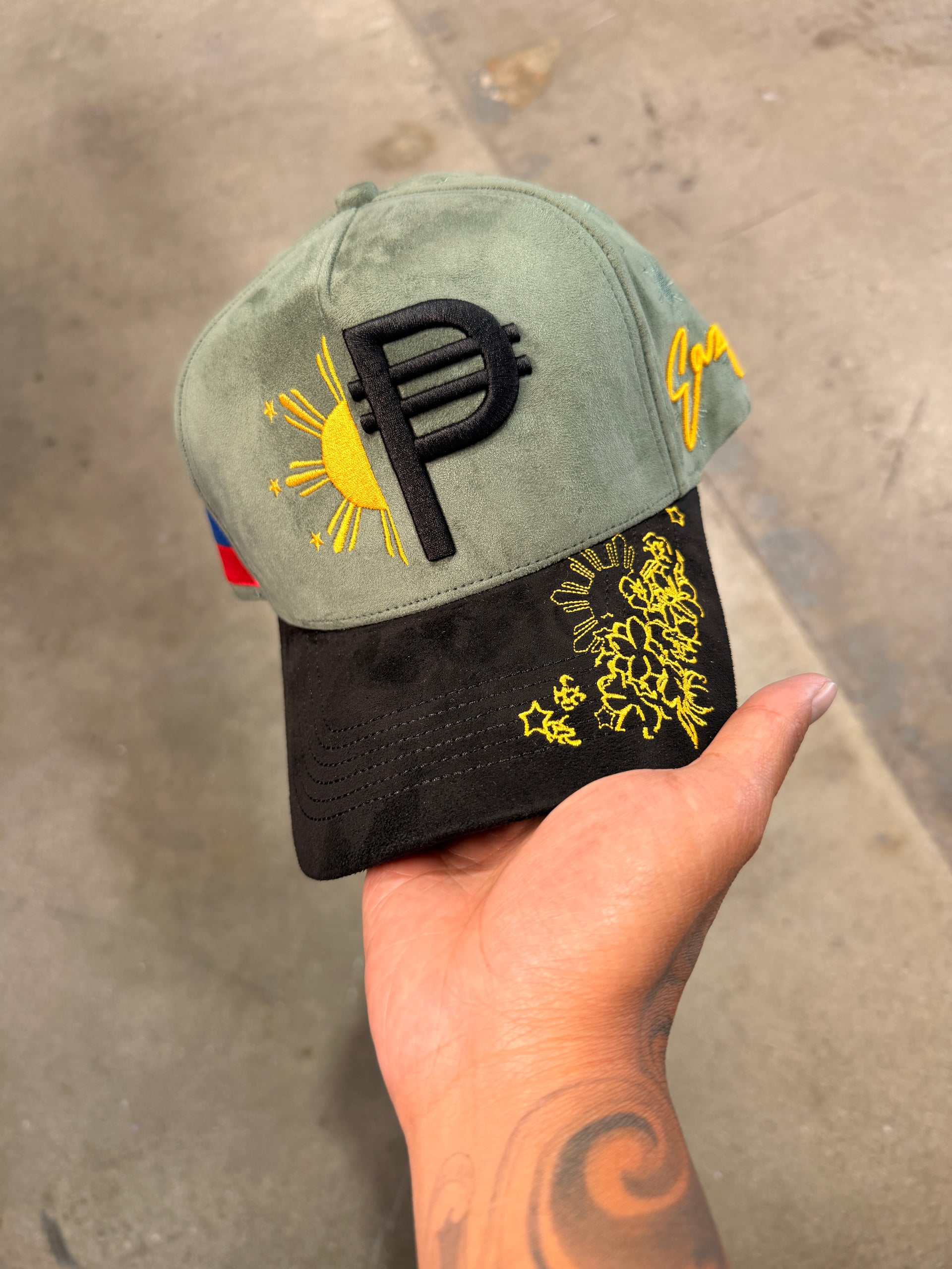 SAGE GREEN SUEDE PESO HAT