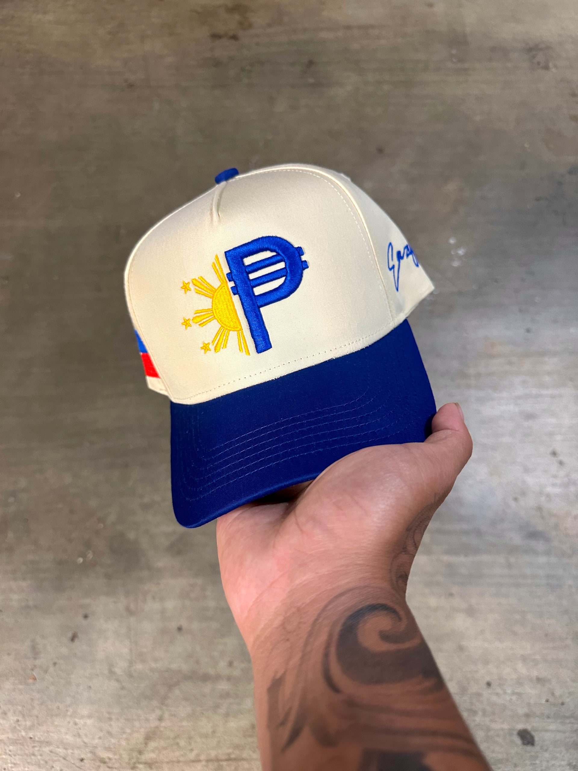 (CREAM/BLUE) FILIPINO PESO SNAP