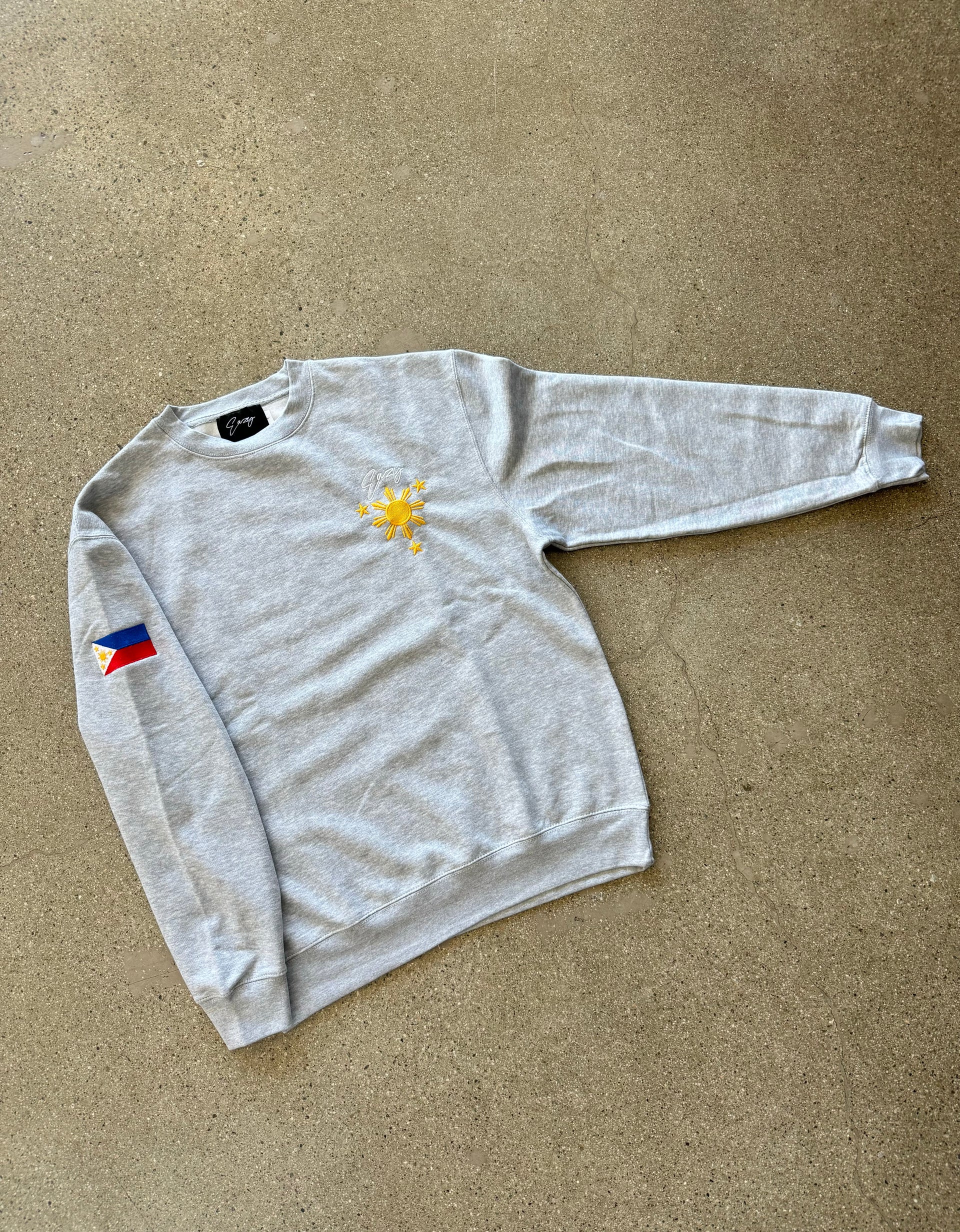 (GREY) FILIPINO SUN & STARS CREWNECK