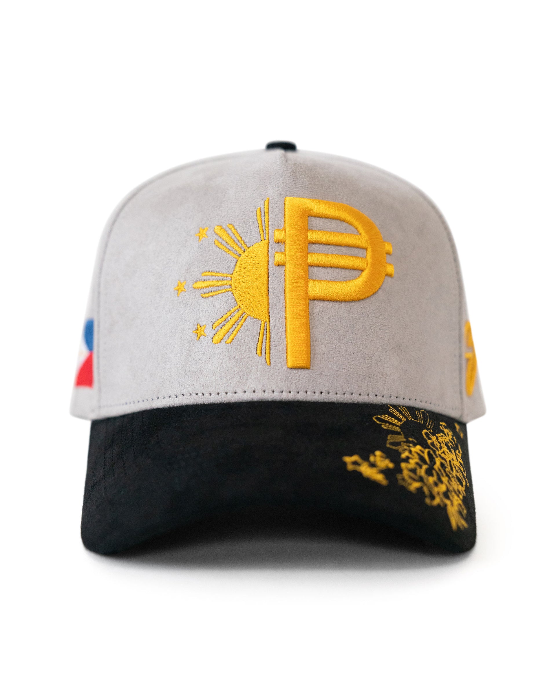 GREY SUEDE FILIPINO PESO SNAP