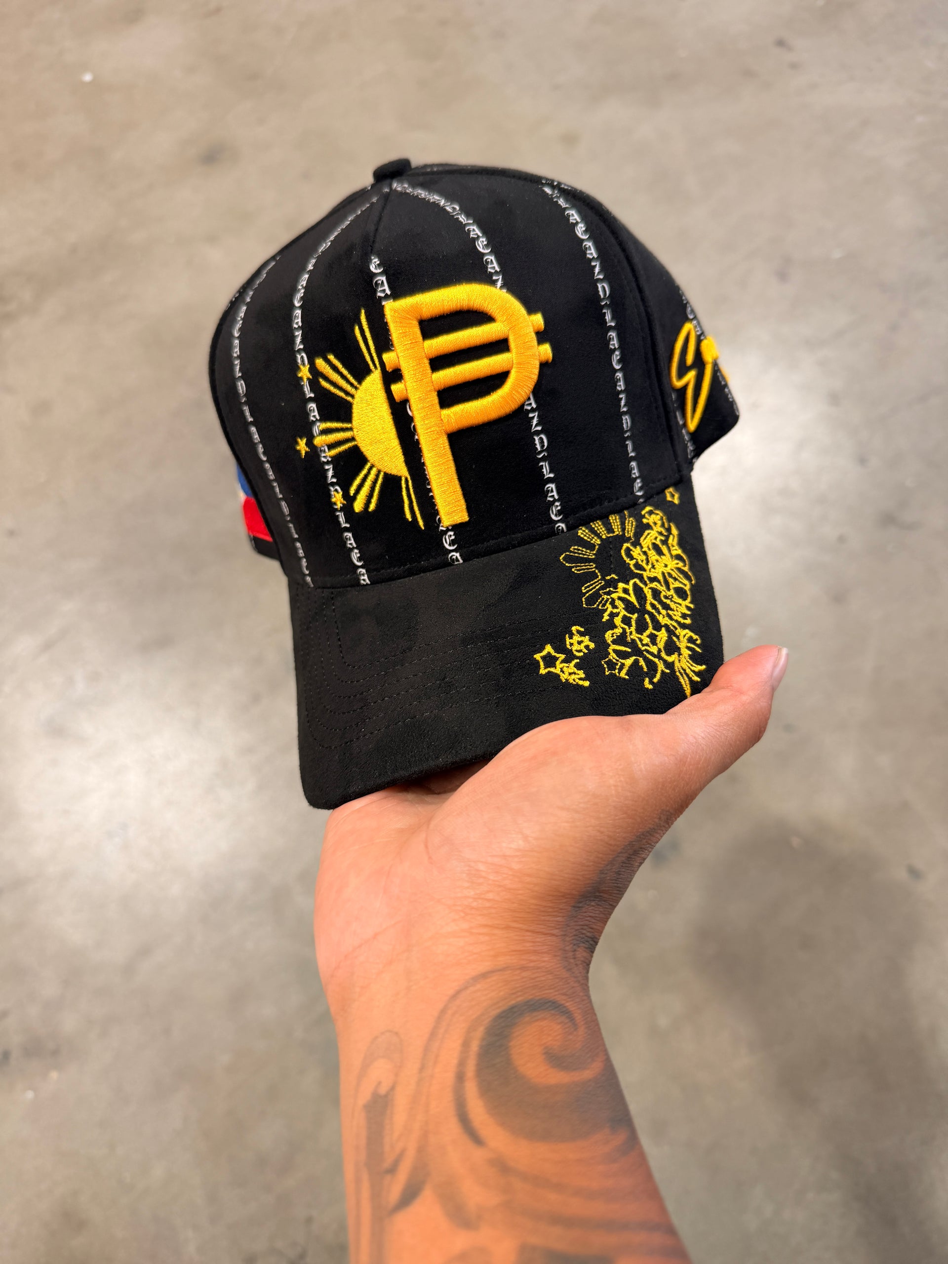 BLACK PESO PINSTRIPE HAT