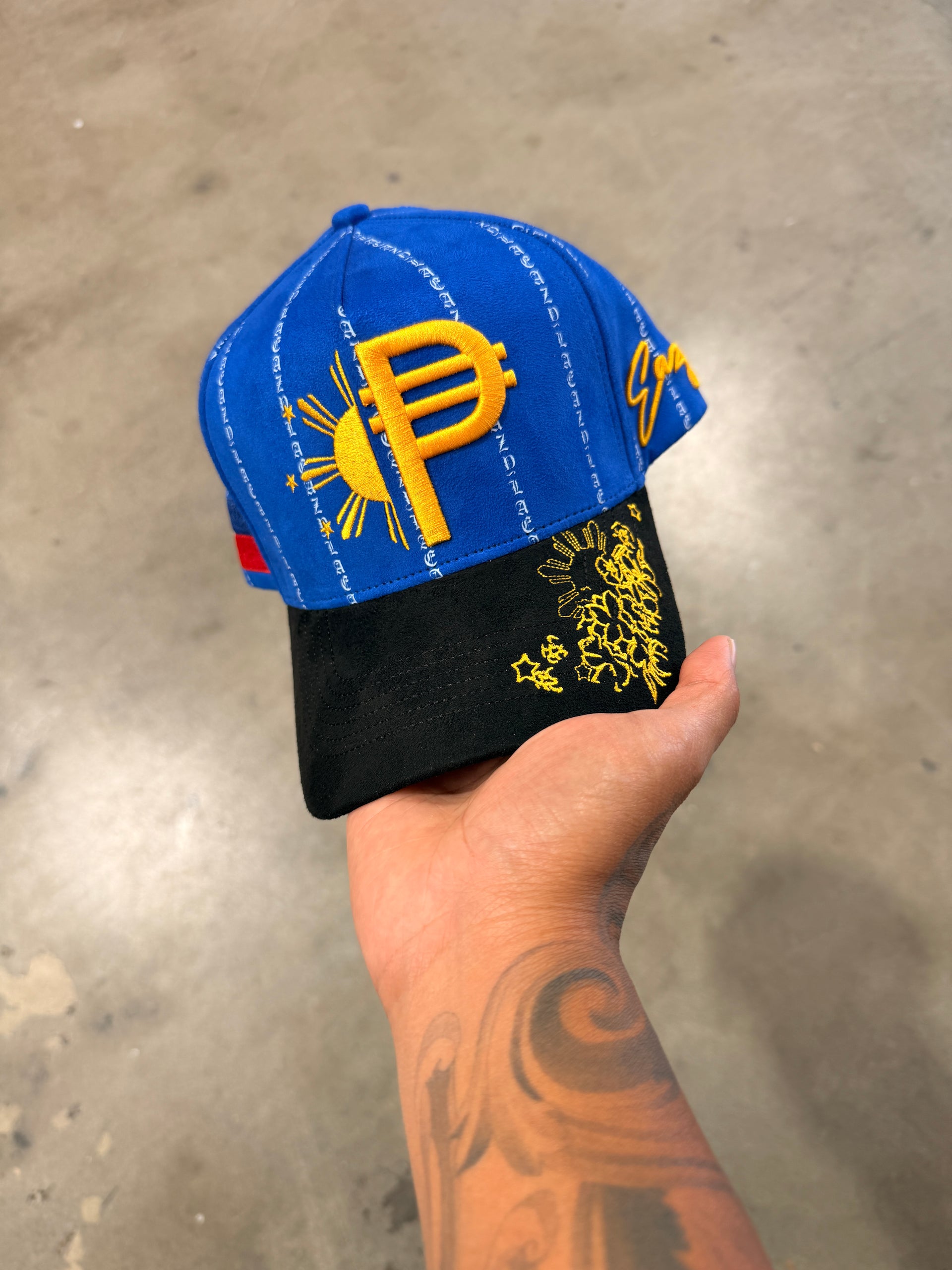 BLUE PESO PINSTRIPE HAT