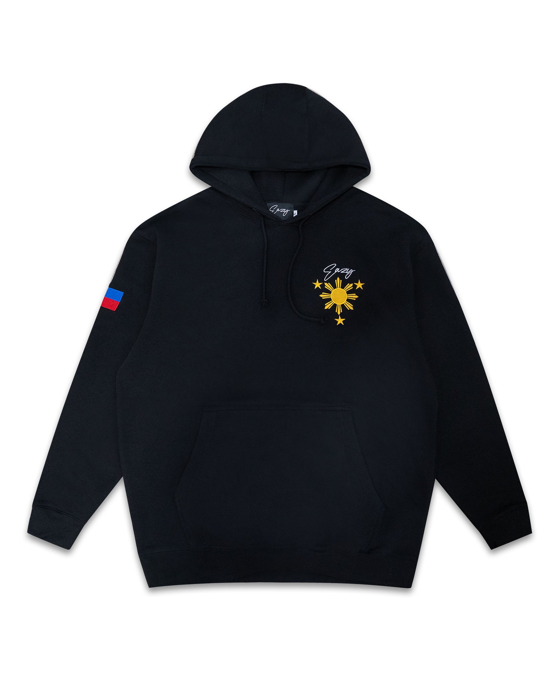 BLACK FILIPINO SUN & STARS HOODIE