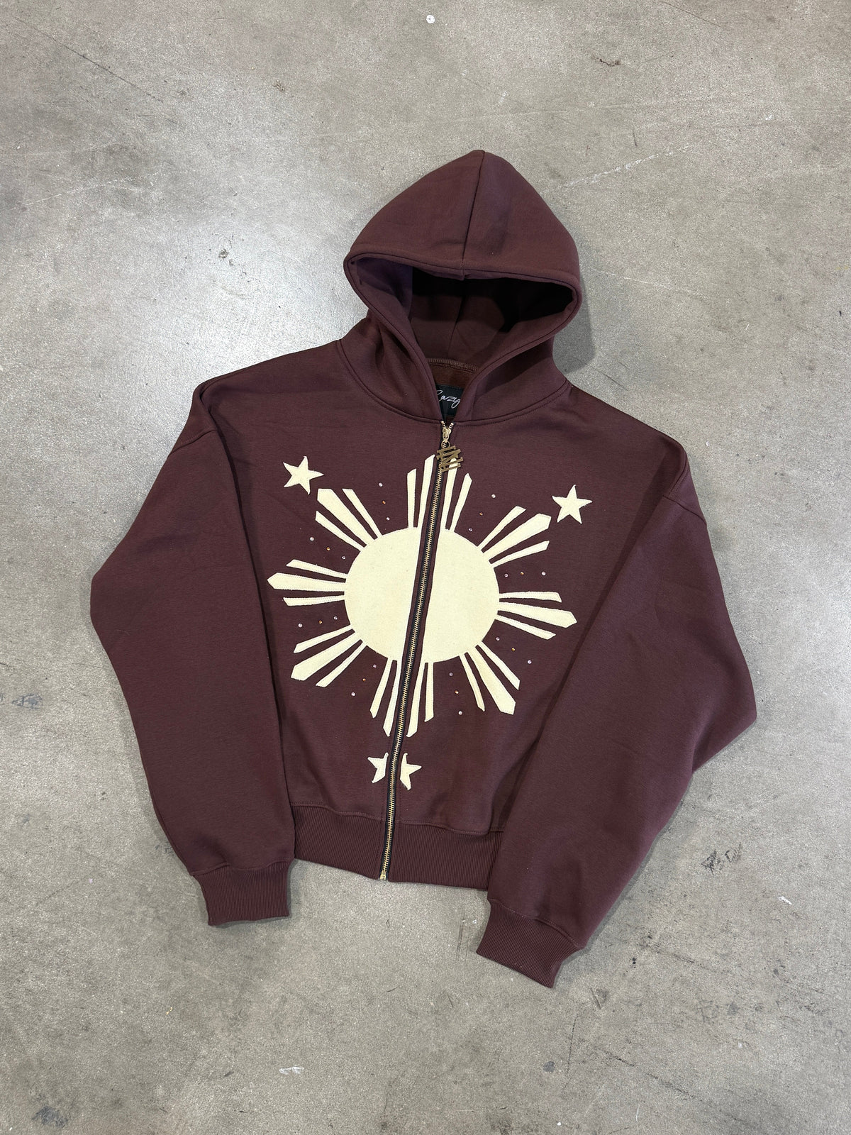 BROWN SUN HOODIE