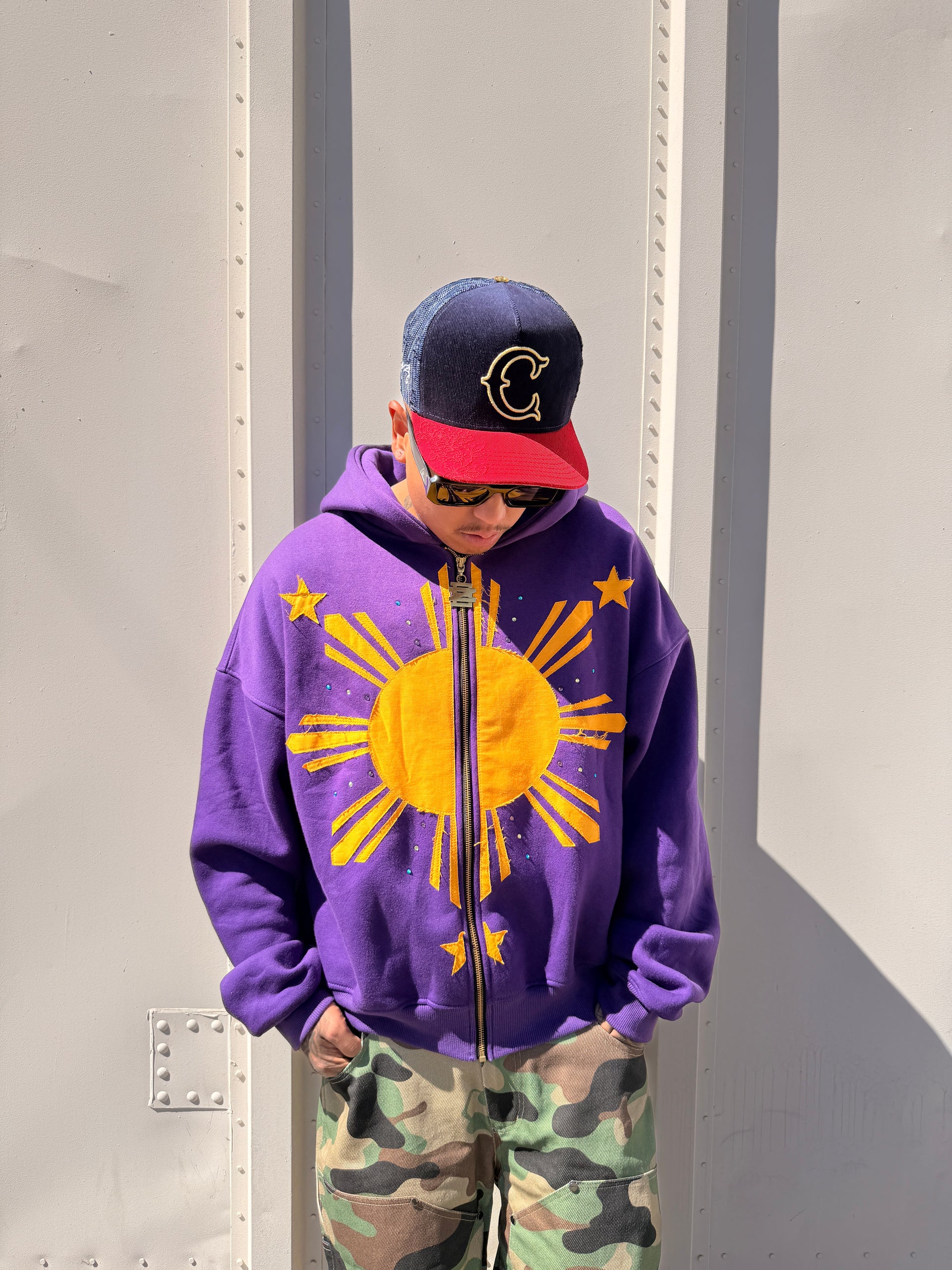 PURPLE FILIPINO SUN HOODIE