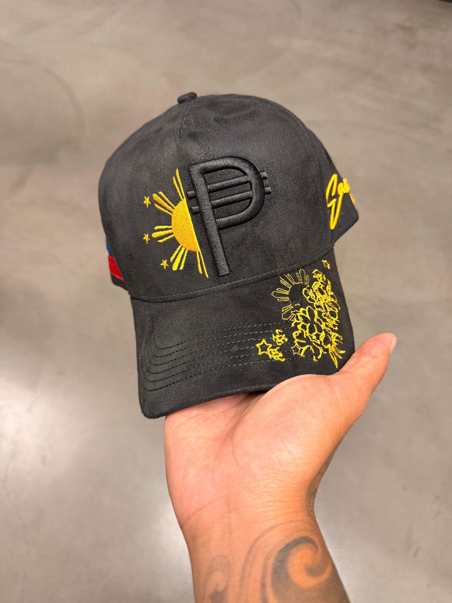 BLACK SUEDE FILIPINO PESO SNAP