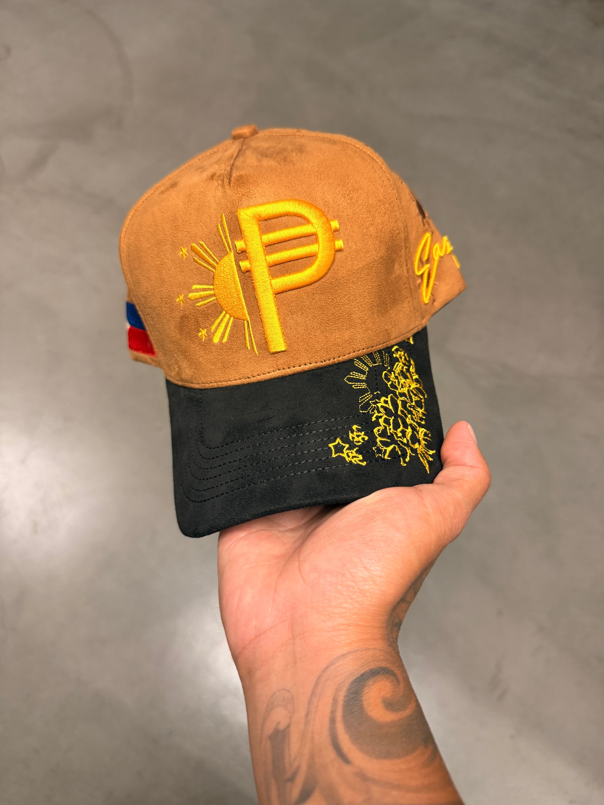 KHAKI SUEDE FILIPINO PESO SNAP
