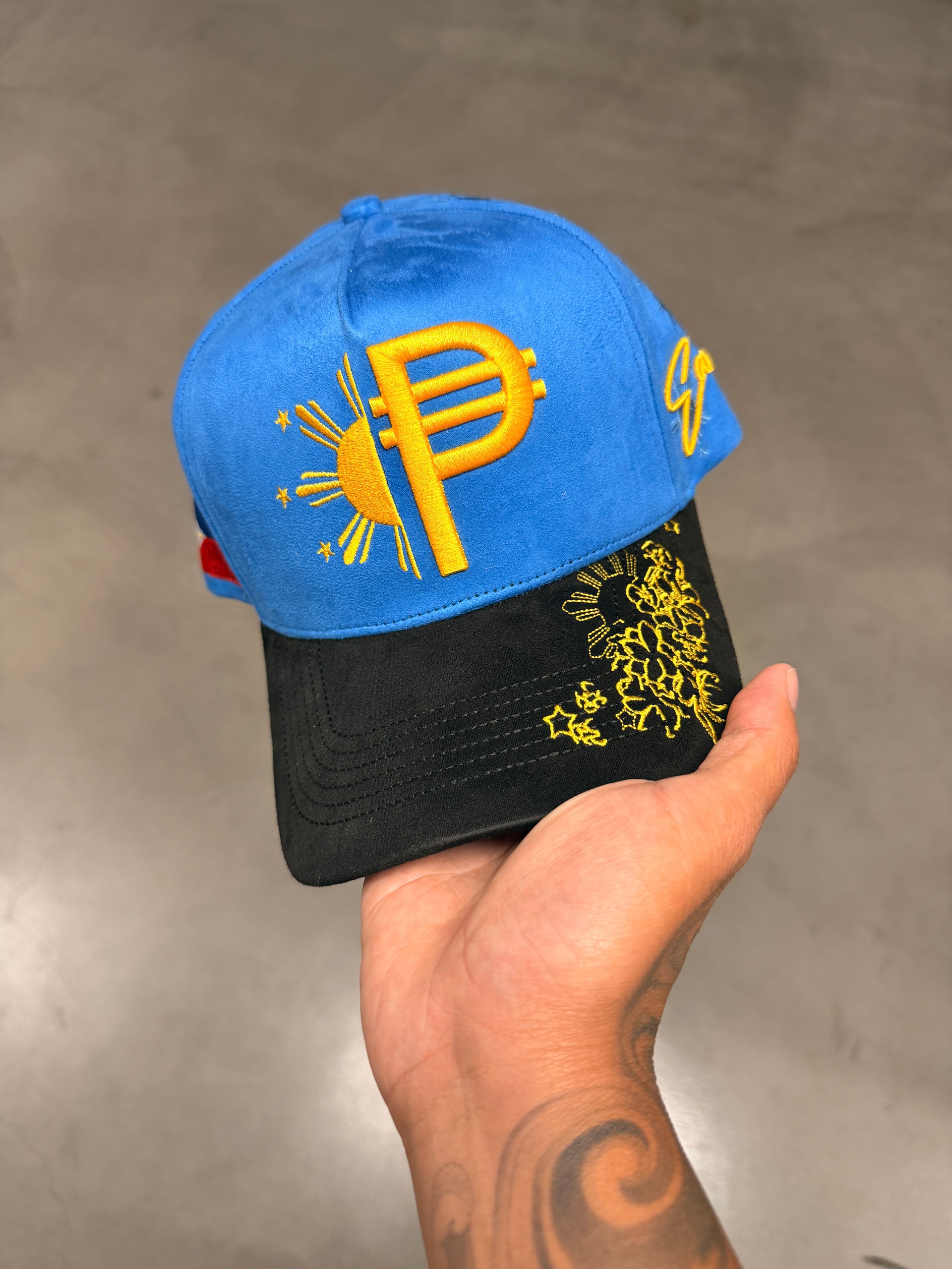BLUE SUEDE FILIPINO PESO SNAP