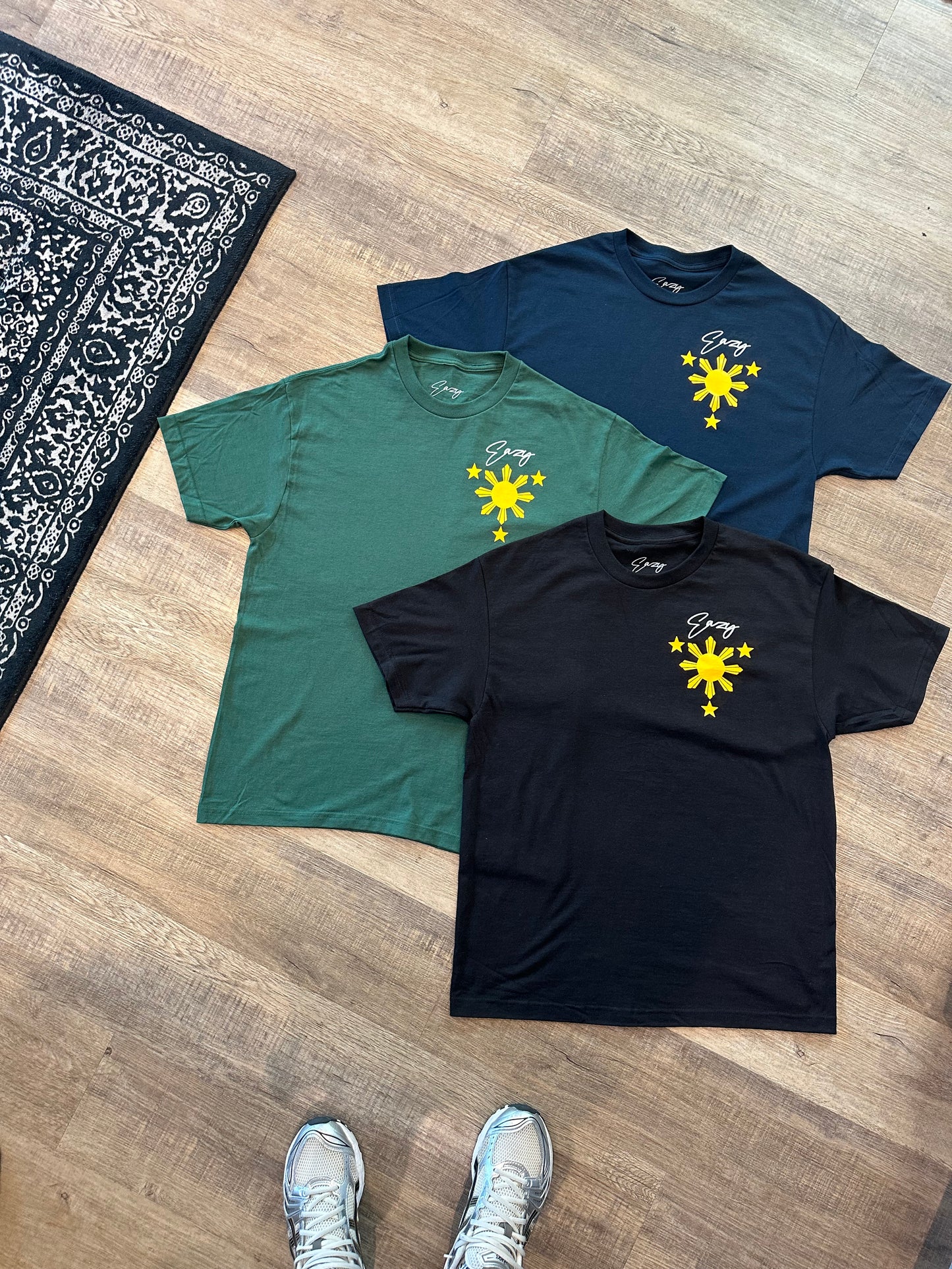 (BLACK) FILIPINO SUN & STAR TEE