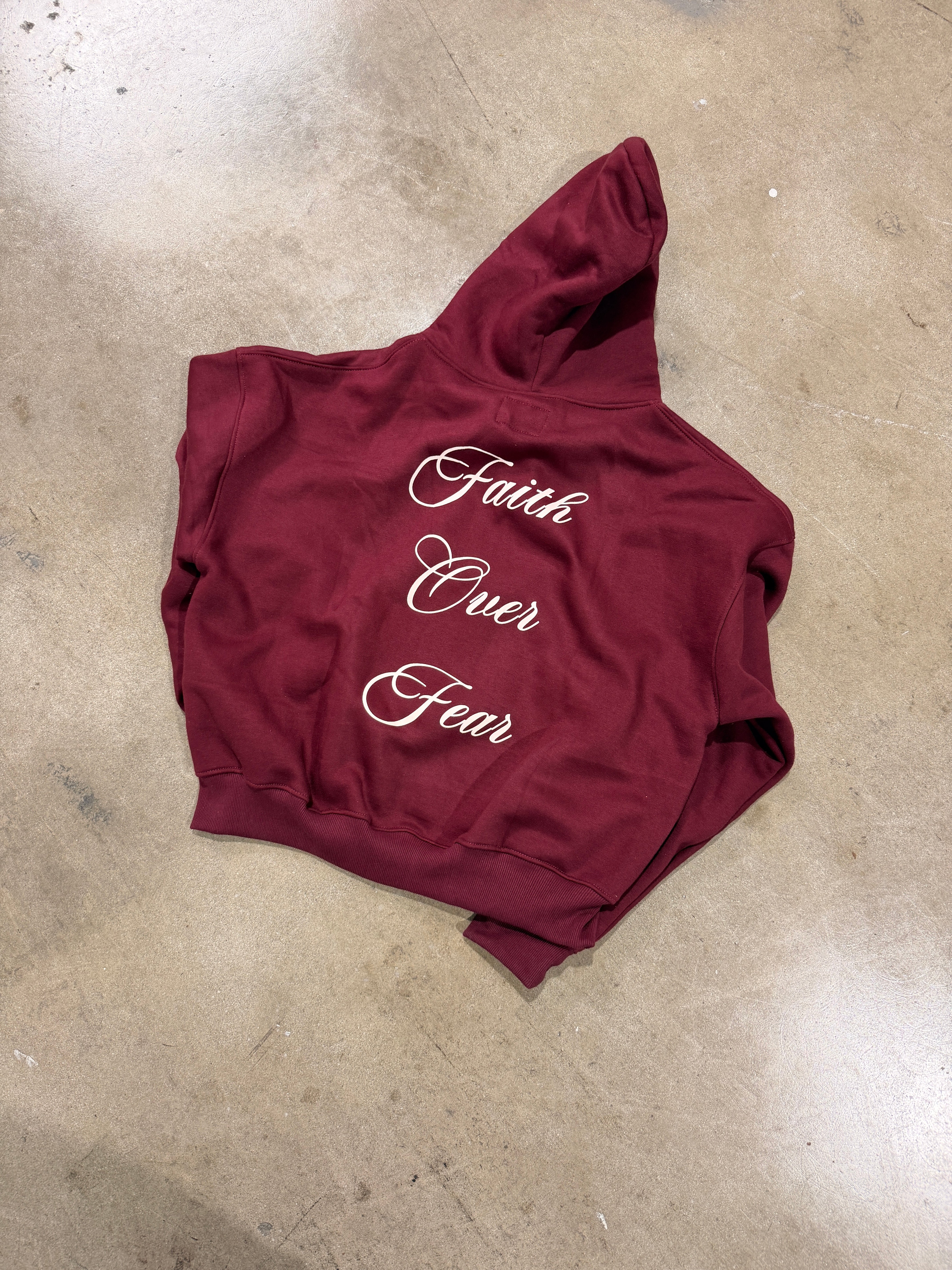 CROSS FAITH HOODIE WINE
