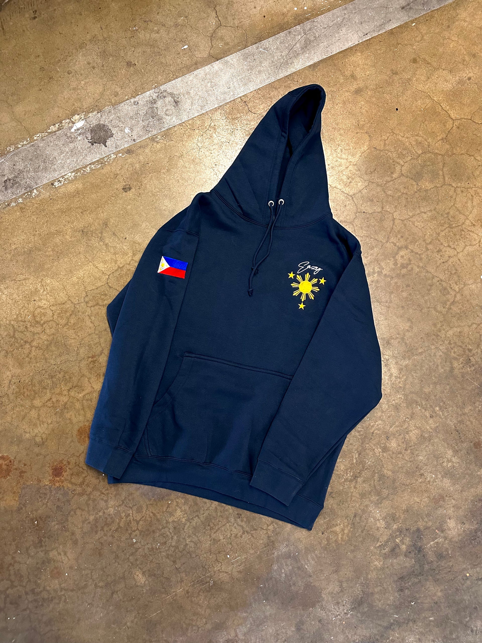 (NAVY) FILIPINO SUN & STARS HOODIE