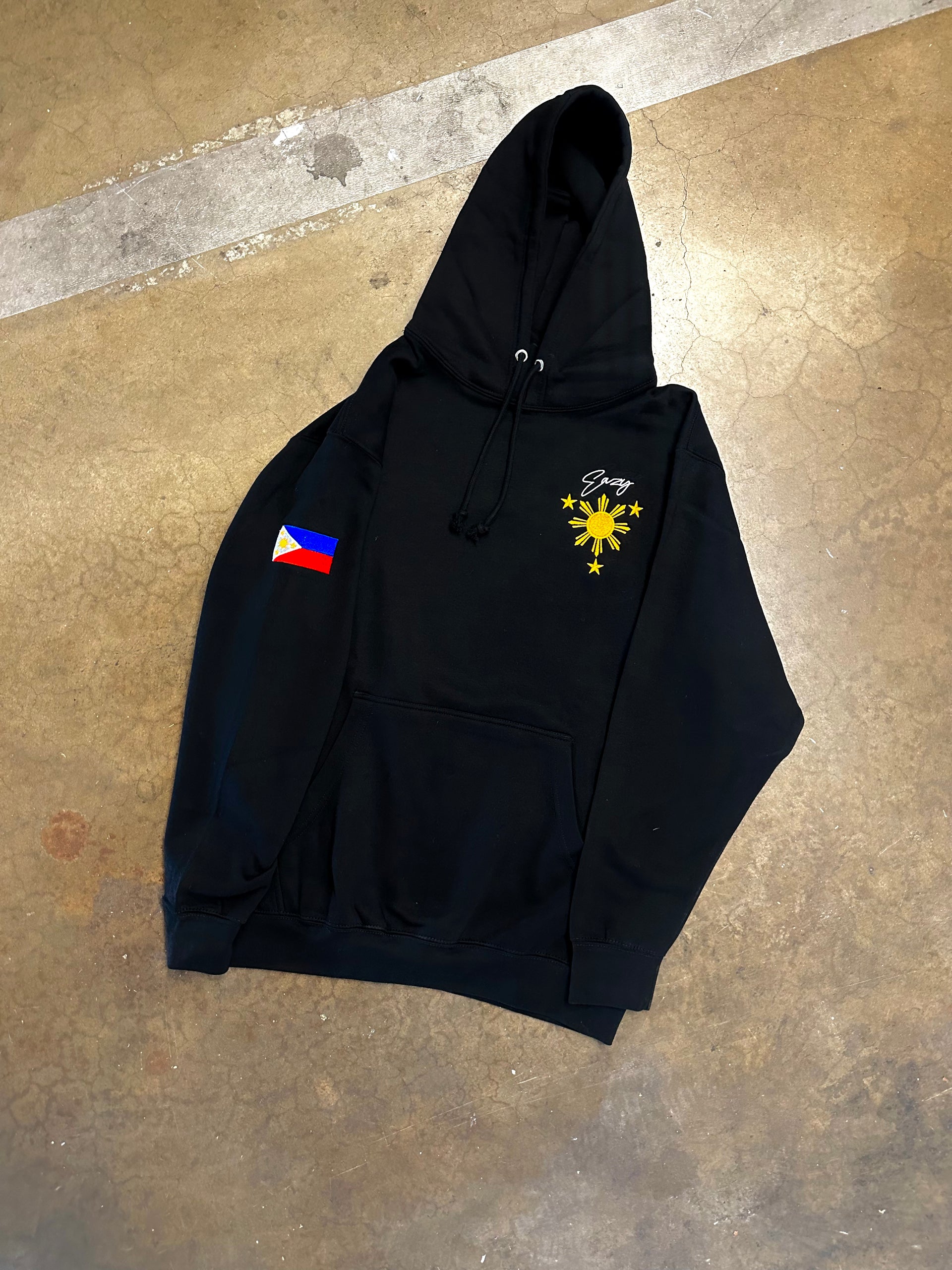 (BLACK) FILIPINO SUN & STARS HOODIE