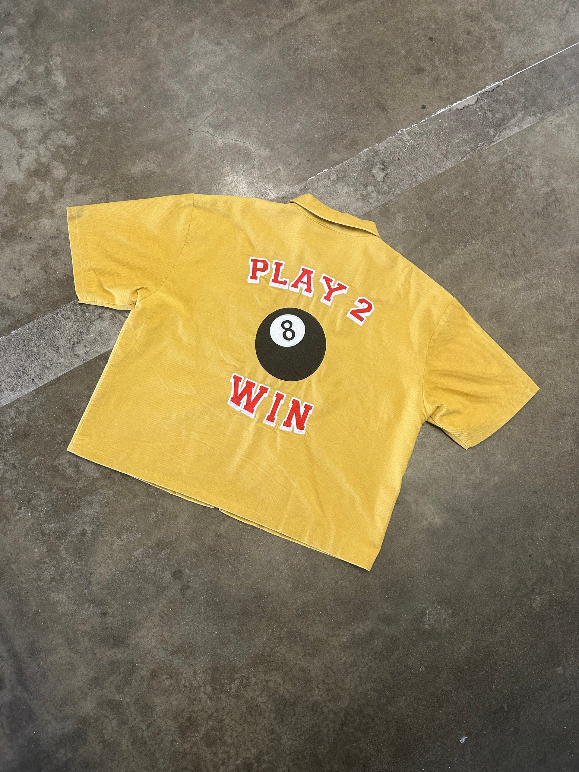 (MUSTARD YELLOW) CORDUROY PLAY 2 WIN FULL ZIP WORK SHIRT