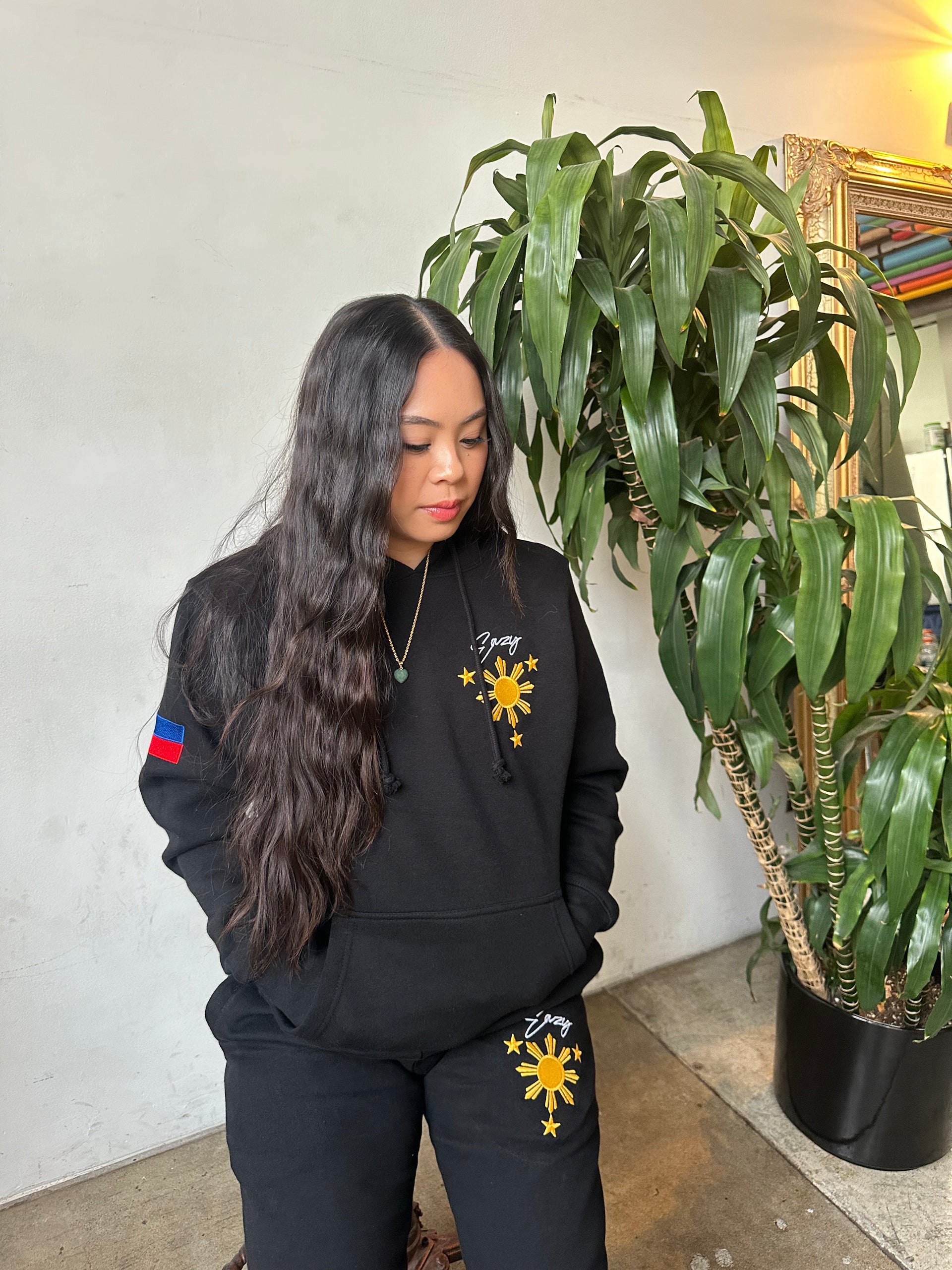 BLACK FILIPINO SUN & STARS HOODIE 1.0
