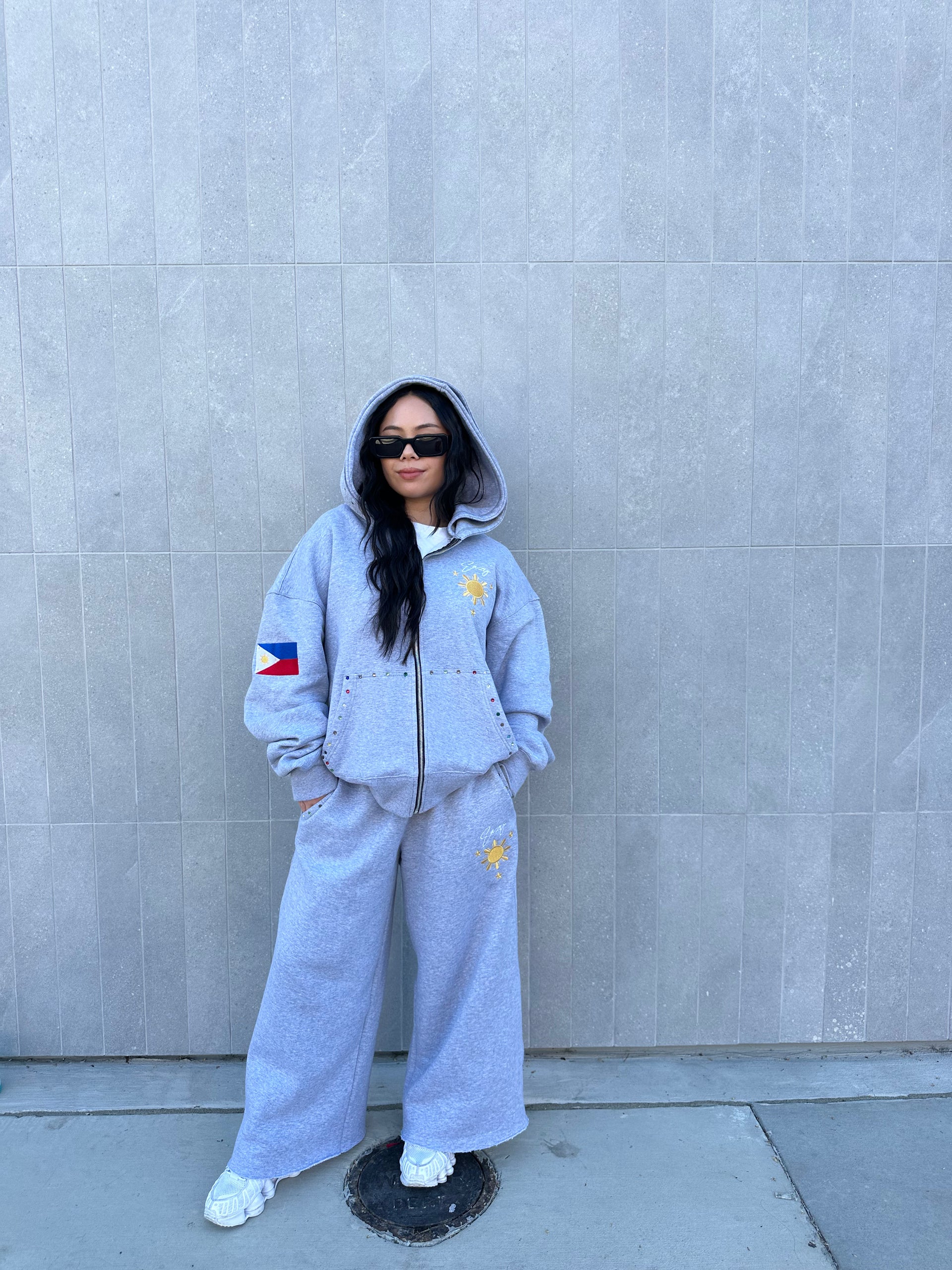 GREY FILIPINO SUN & STARS SWEATS 2.0
