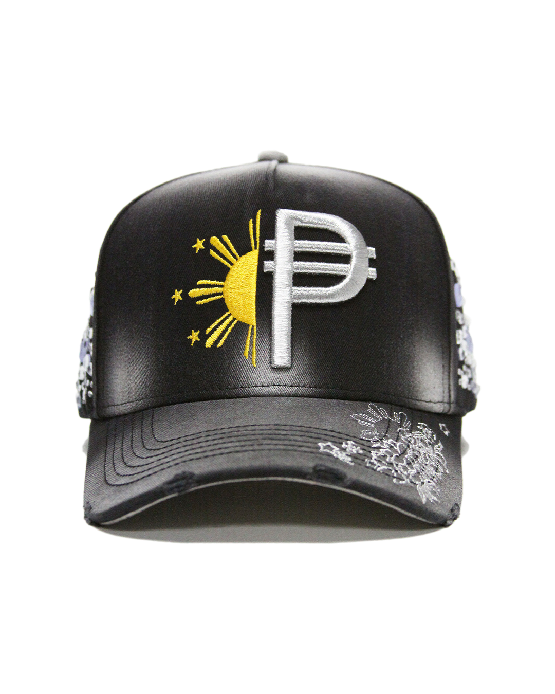 DISTRESSED CRYSTALS PESO HAT