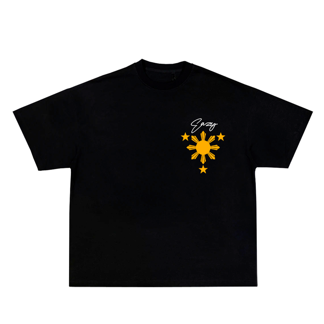 (BLACK) FILIPINO SUN & STAR TEE