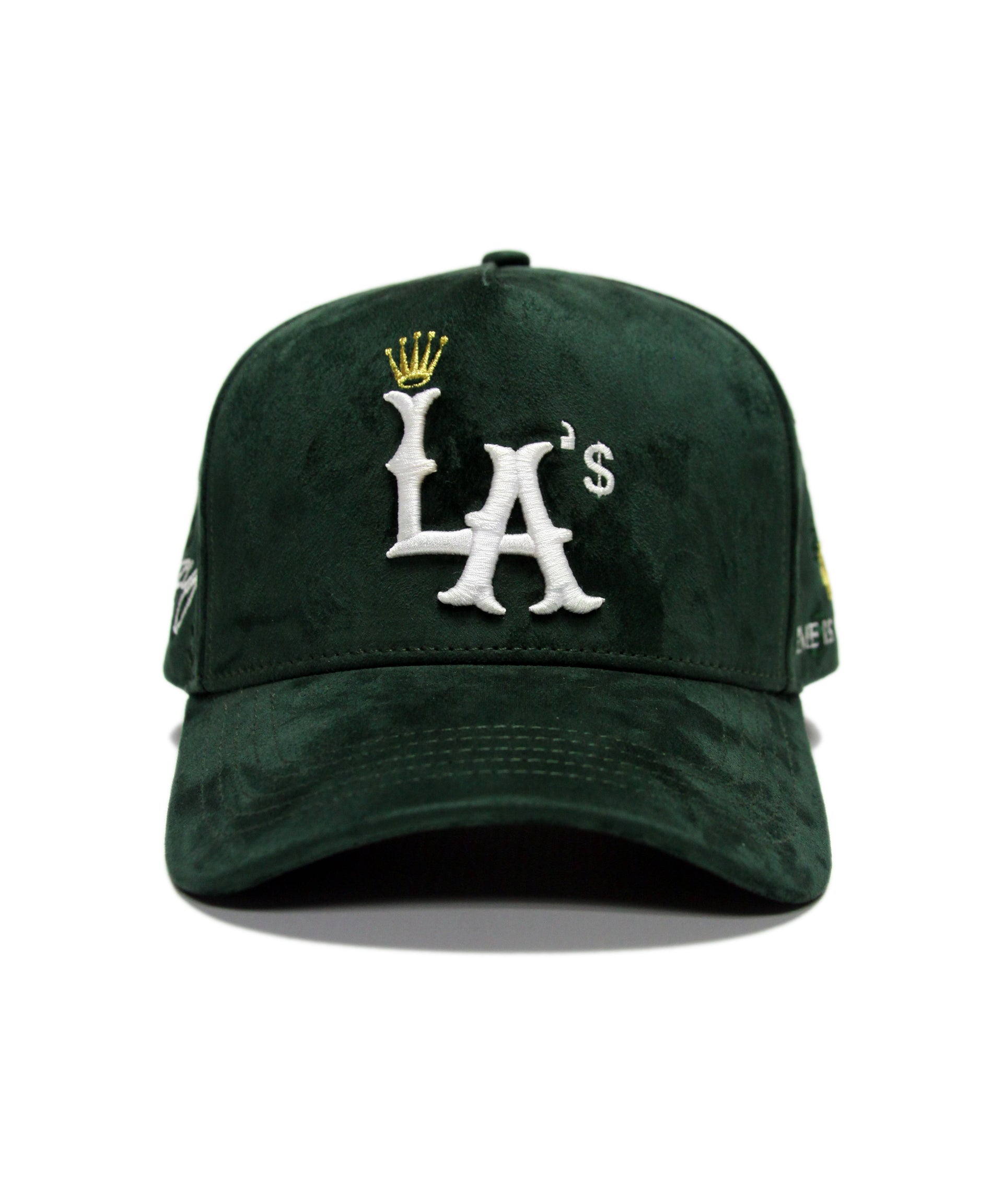 GREEN SUEDE LA $ TIME IS MONEY SNAP