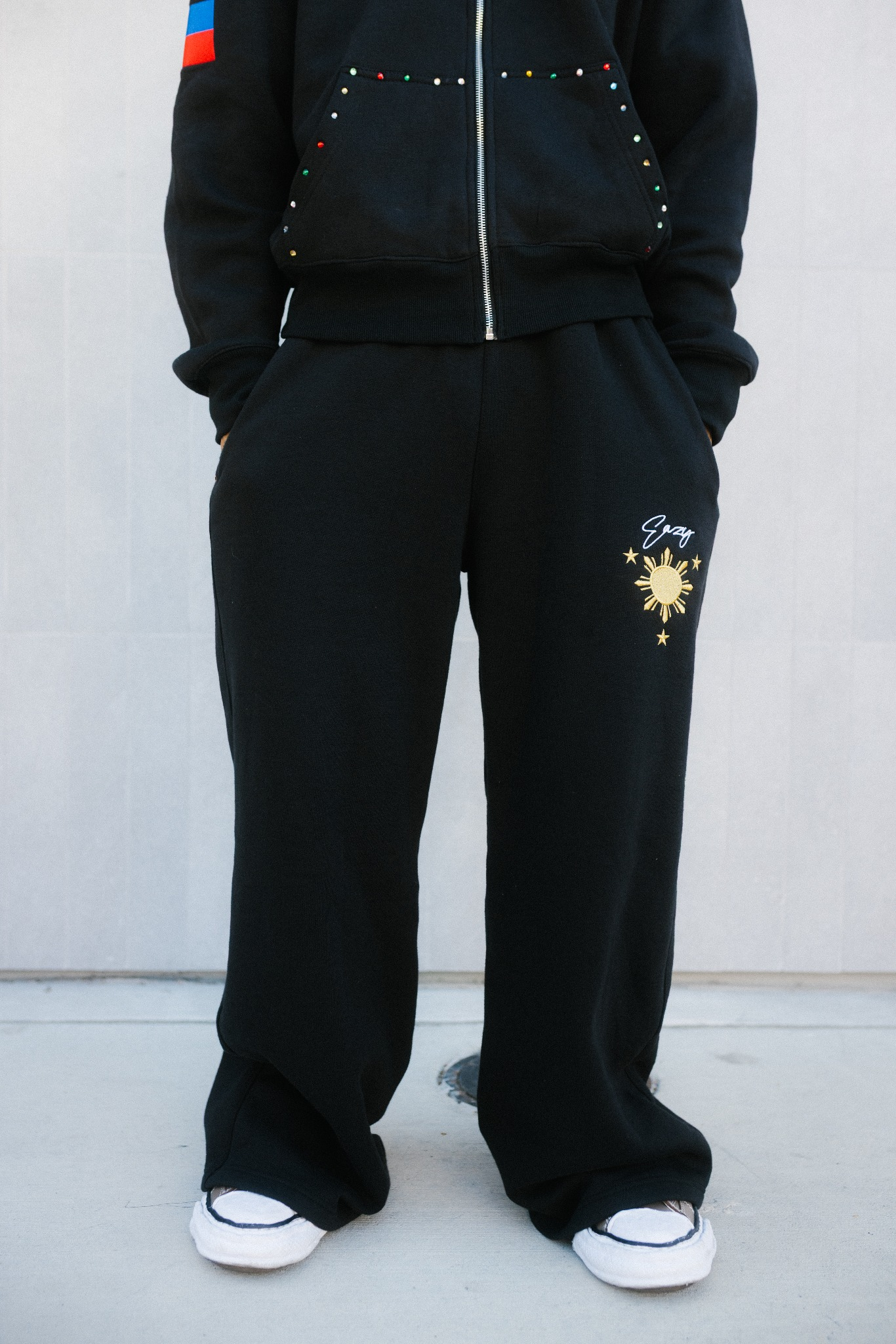 BLACK FILIPINO SUN & STARS SWEATS 2.0