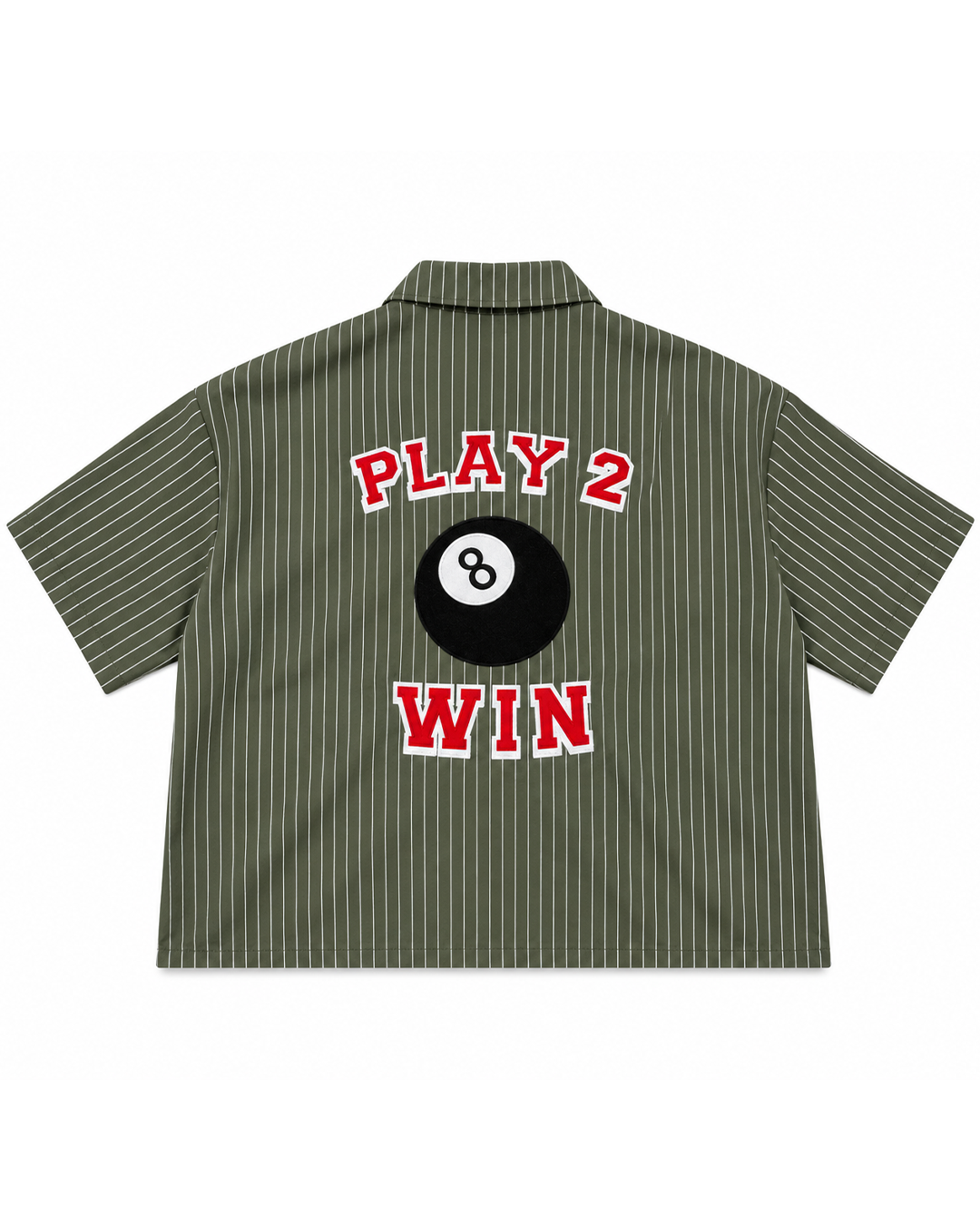 GREEN PINSTRIPE PLAY 2 WIN WORKSHIRT